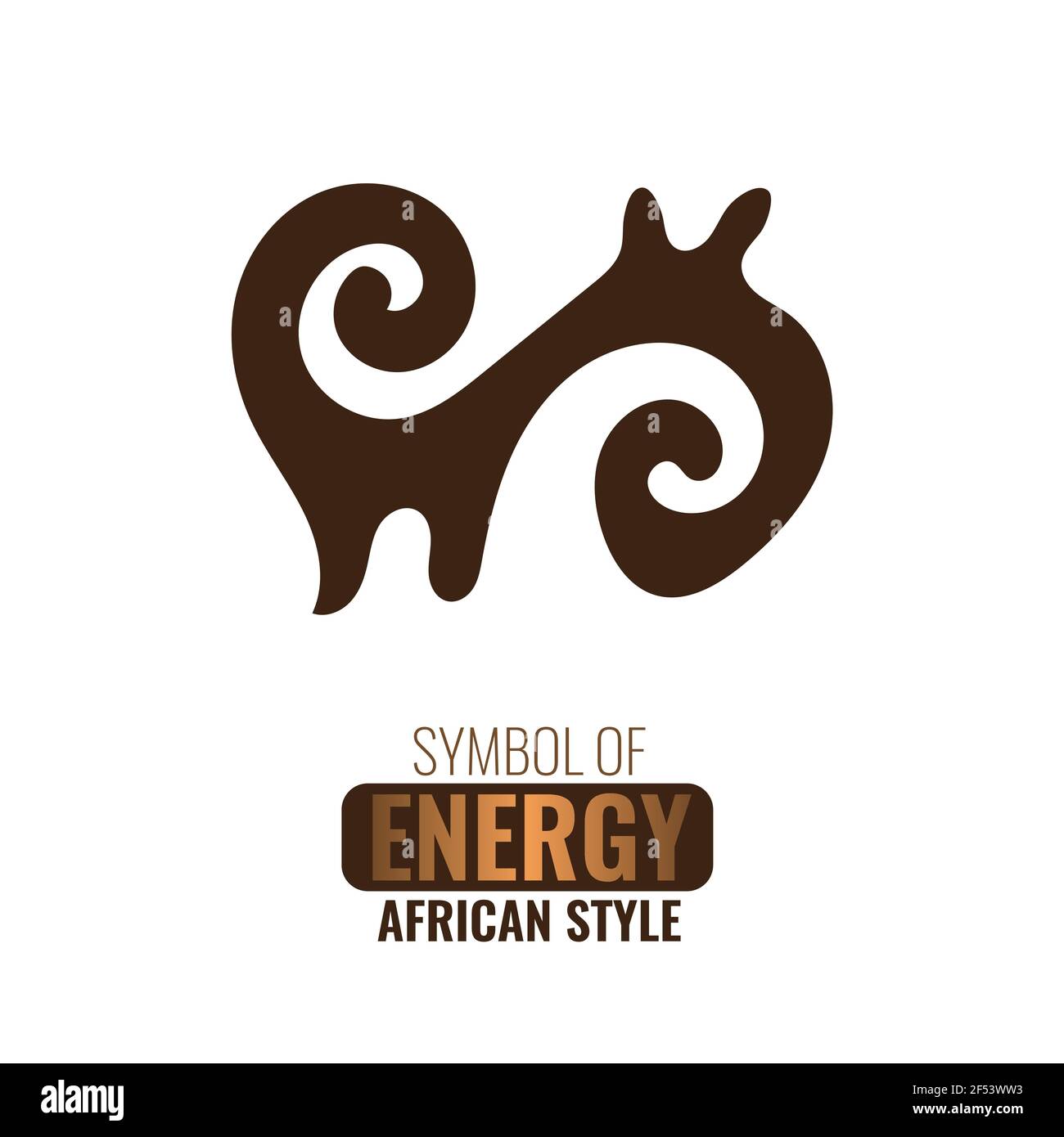 African adinkra symbol Ahoden. Symbol of strength and energy. Flat