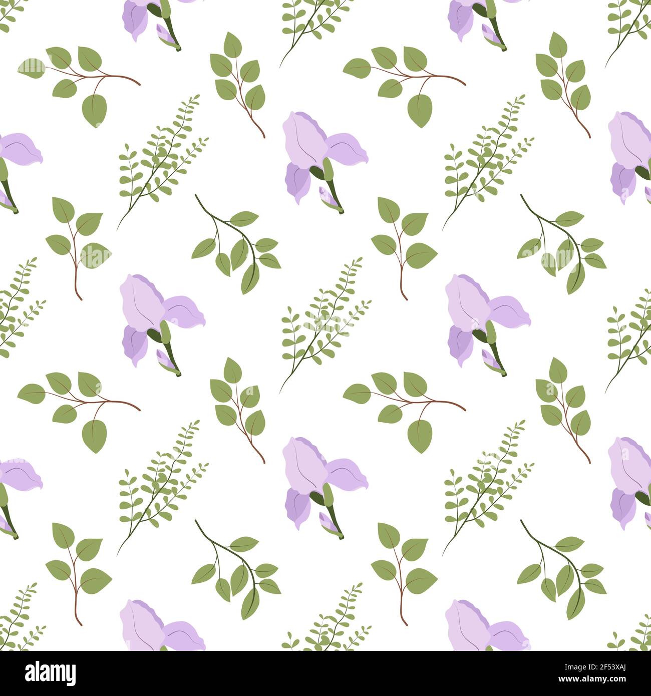 Spring flowers seamless pattern for fabric and textile Stock Vector