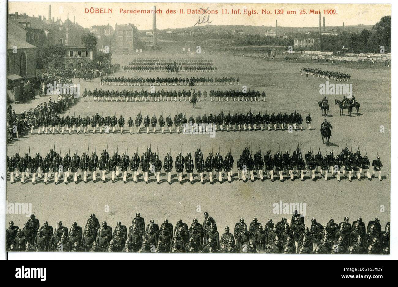 Paradmal, 11. Infantry-regiment No. 139 Dubbing. Parademarsch, 11.inf.-Reg. 139 Stock Photo