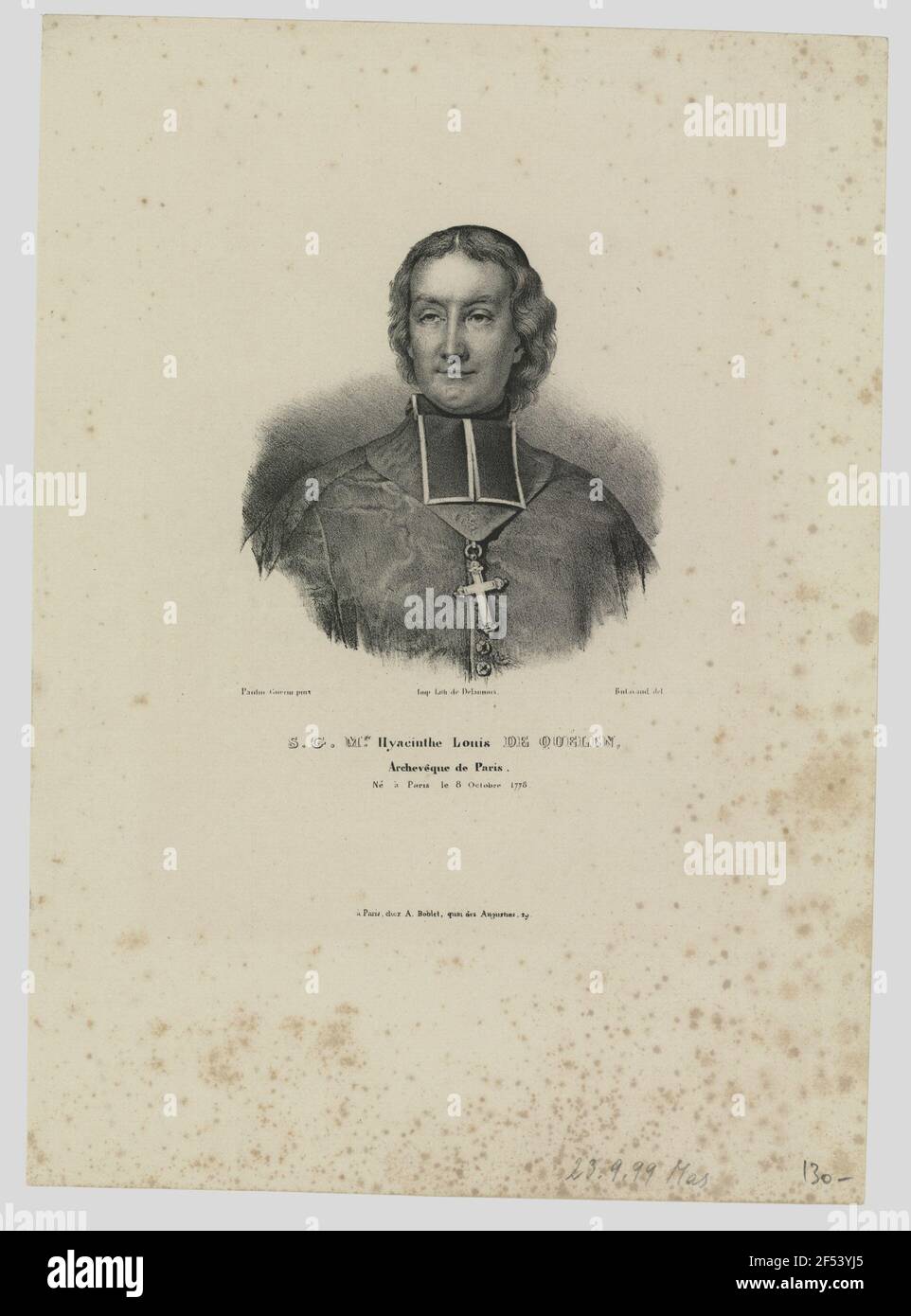 x Portrait of Hyacinthe Louis de Quelen Stock Photo Alamy