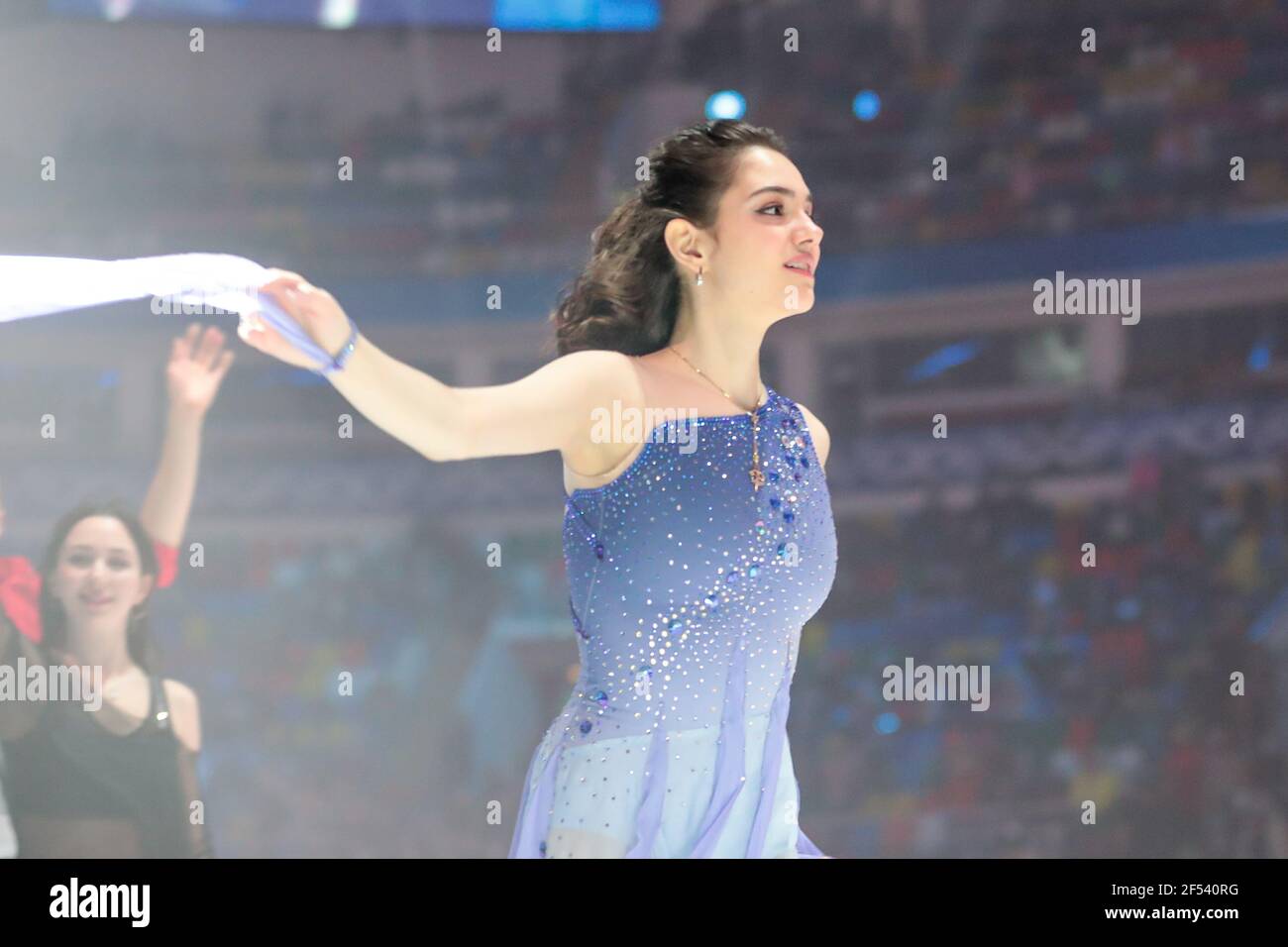 MOSCOW, RUSSIA - MARCH 7, 2021: Russian figure skaters perform in "Ice  Age", an ice skating gala show directed by Ilya Averbukh, at Megasport  Arena. The show features figure skaters, ice dancers