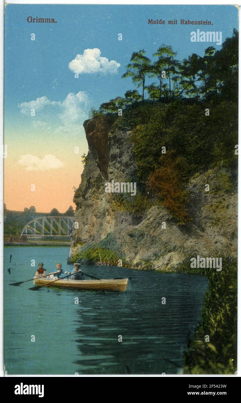 Cloud with ravenstone Grimma. Cloud with ravenstone Stock Photo Alamy