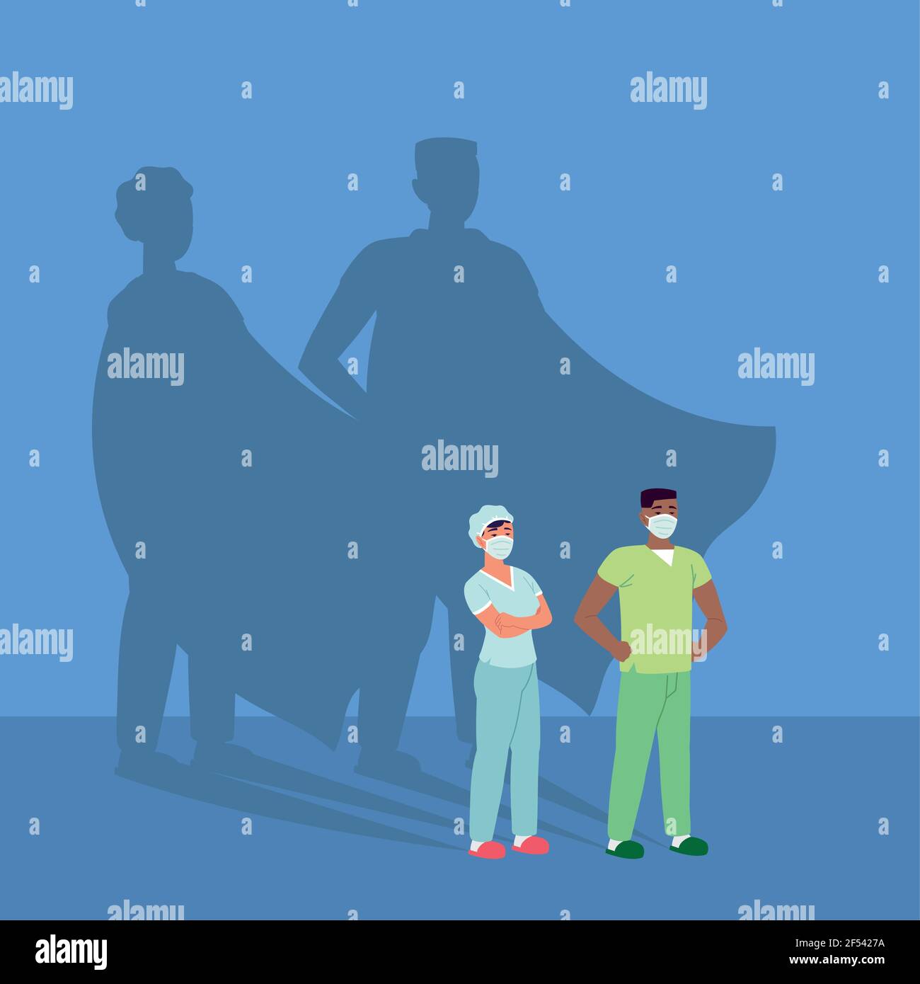 nurses heroes shadows Stock Vector Image & Art - Alamy