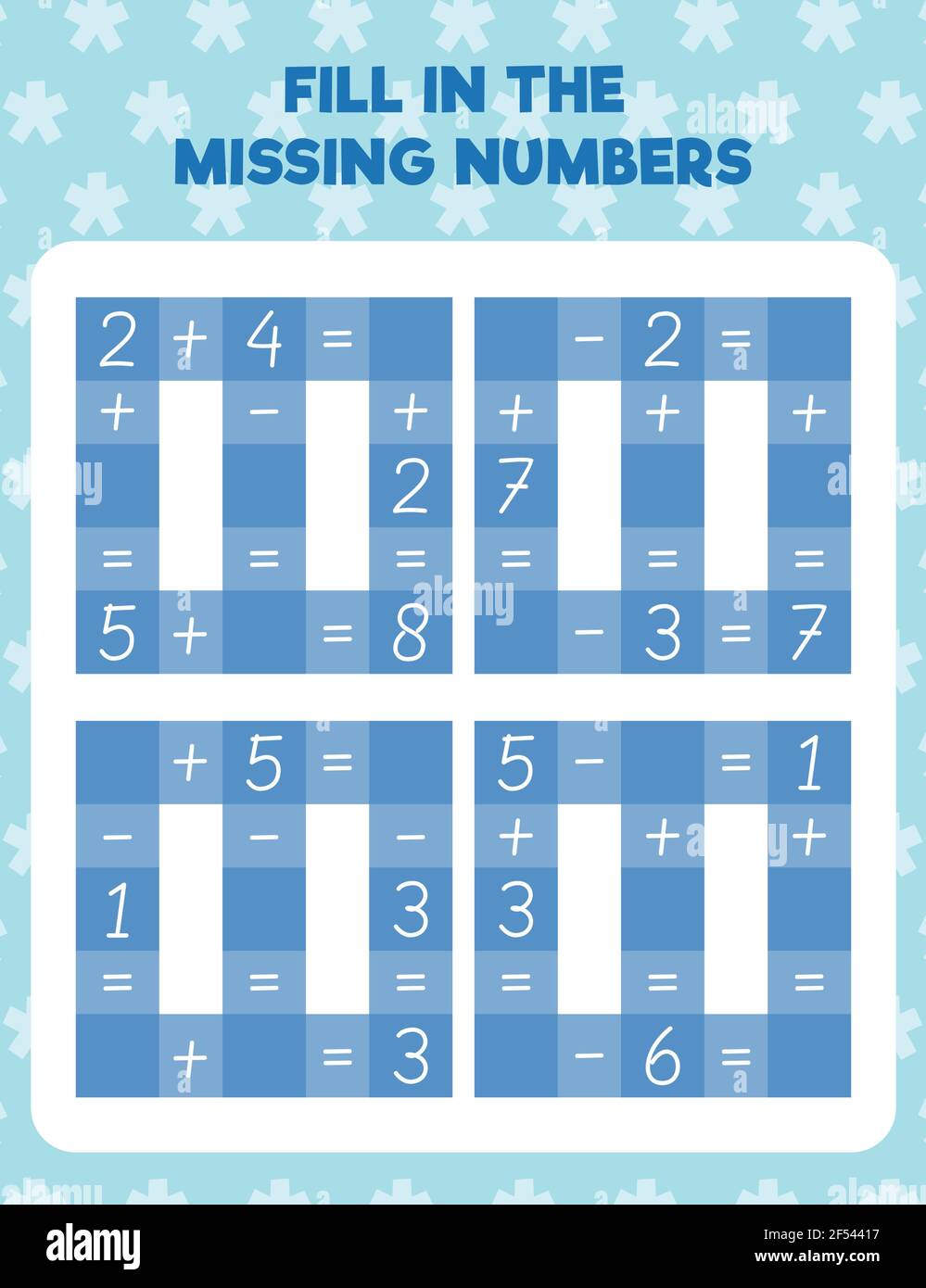 math worksheet practice print page fill in the missing numbers count and write stock vector image art alamy