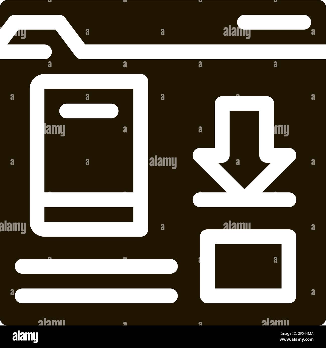 book download folder icon Vector Glyph Illustration Stock Vector Image ...