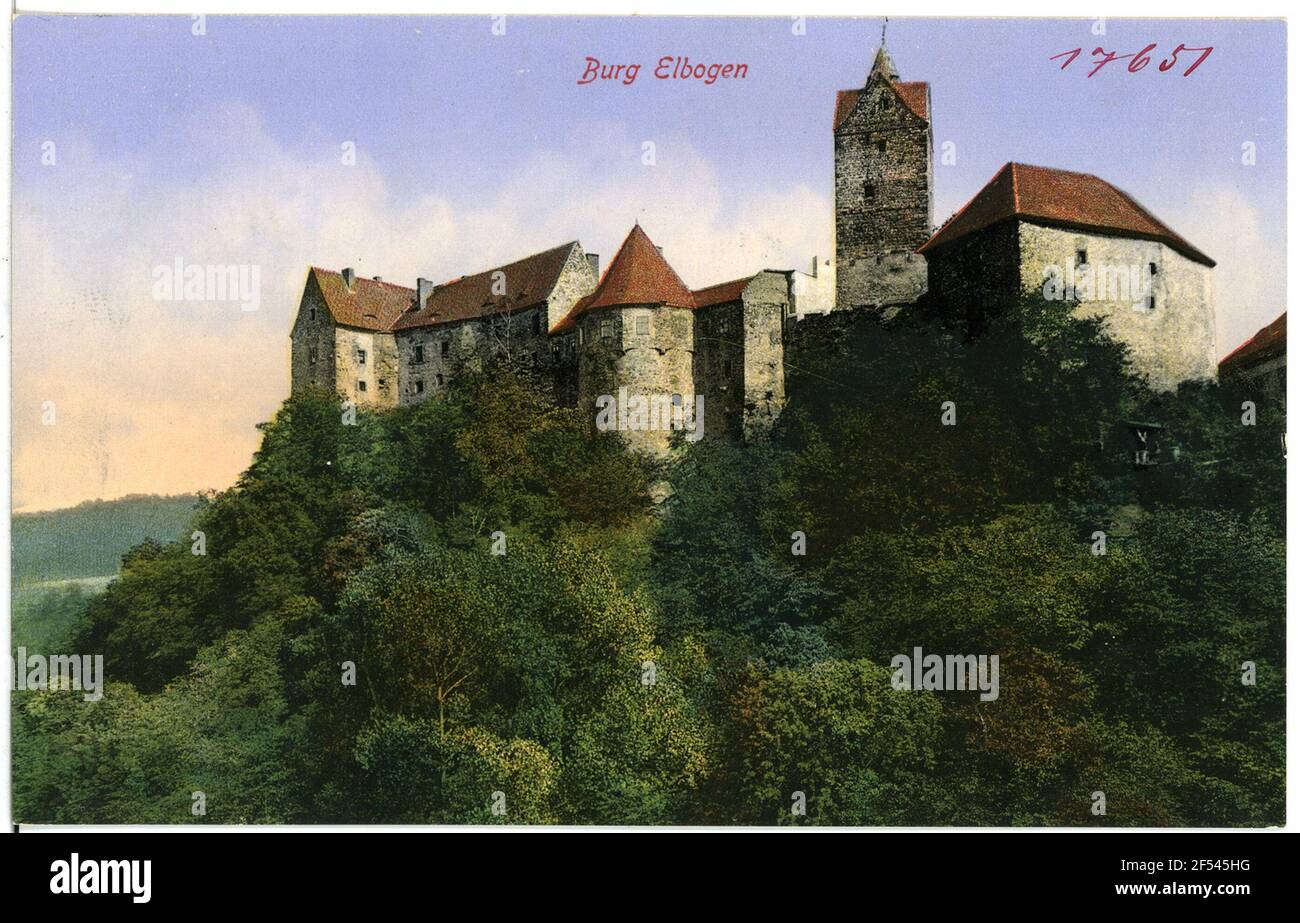 Burg Elbogen. Burg Stock Photo