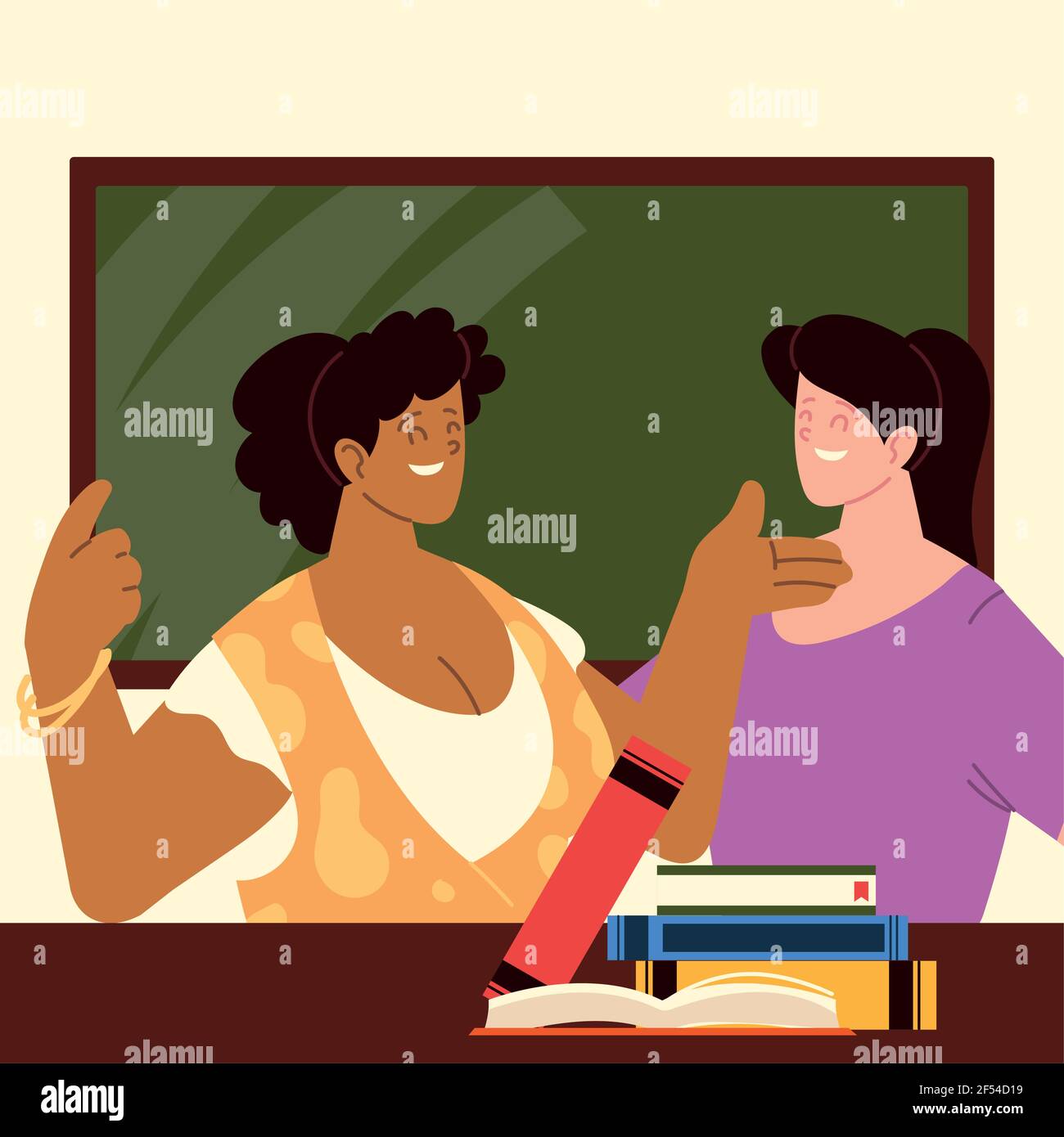 women teacher character Stock Vector Image & Art - Alamy