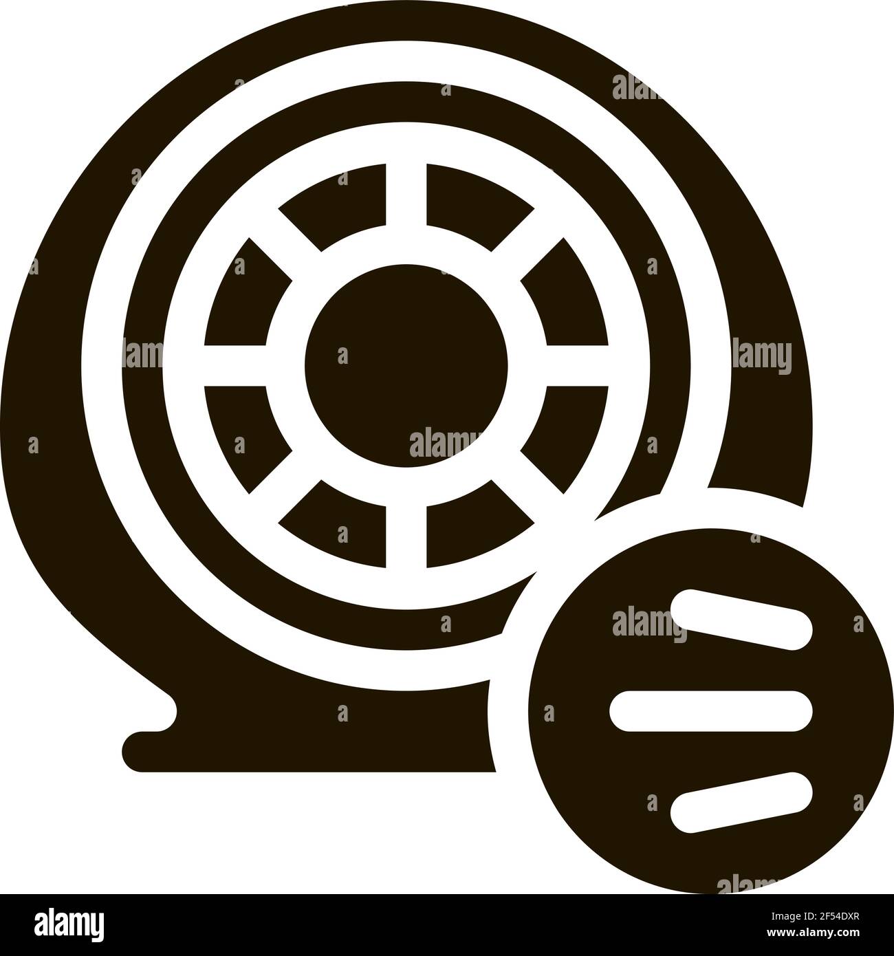 tire air vent icon Vector Glyph Illustration Stock Vector