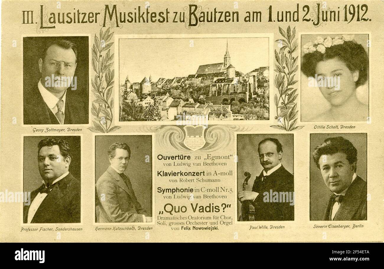 Lausitzer Musikfest 1912 Stock Photo