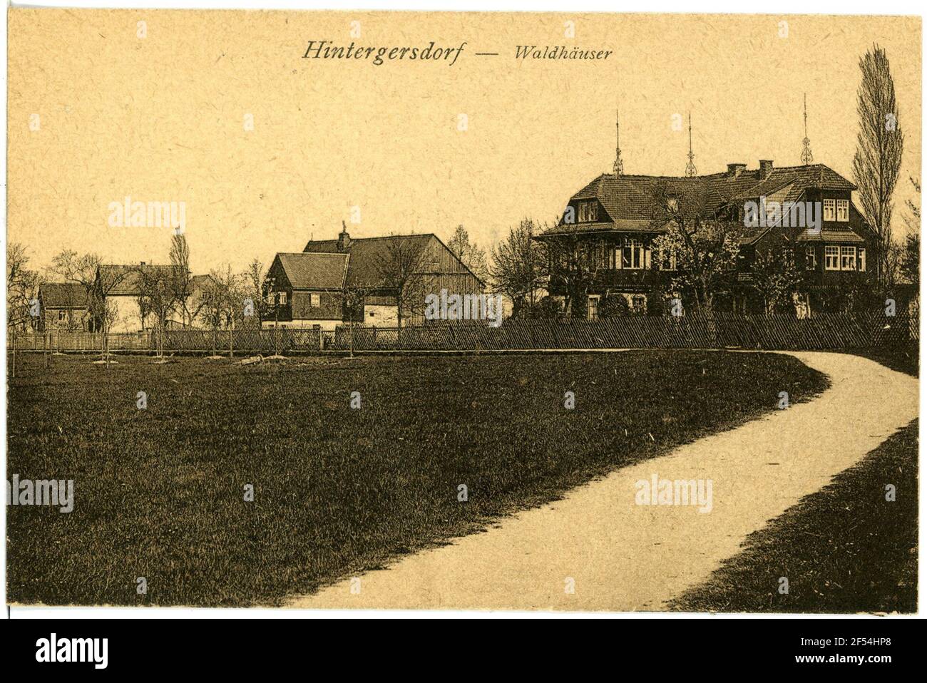 Waldhäuser Hintergersdorf. Forest houses Stock Photo