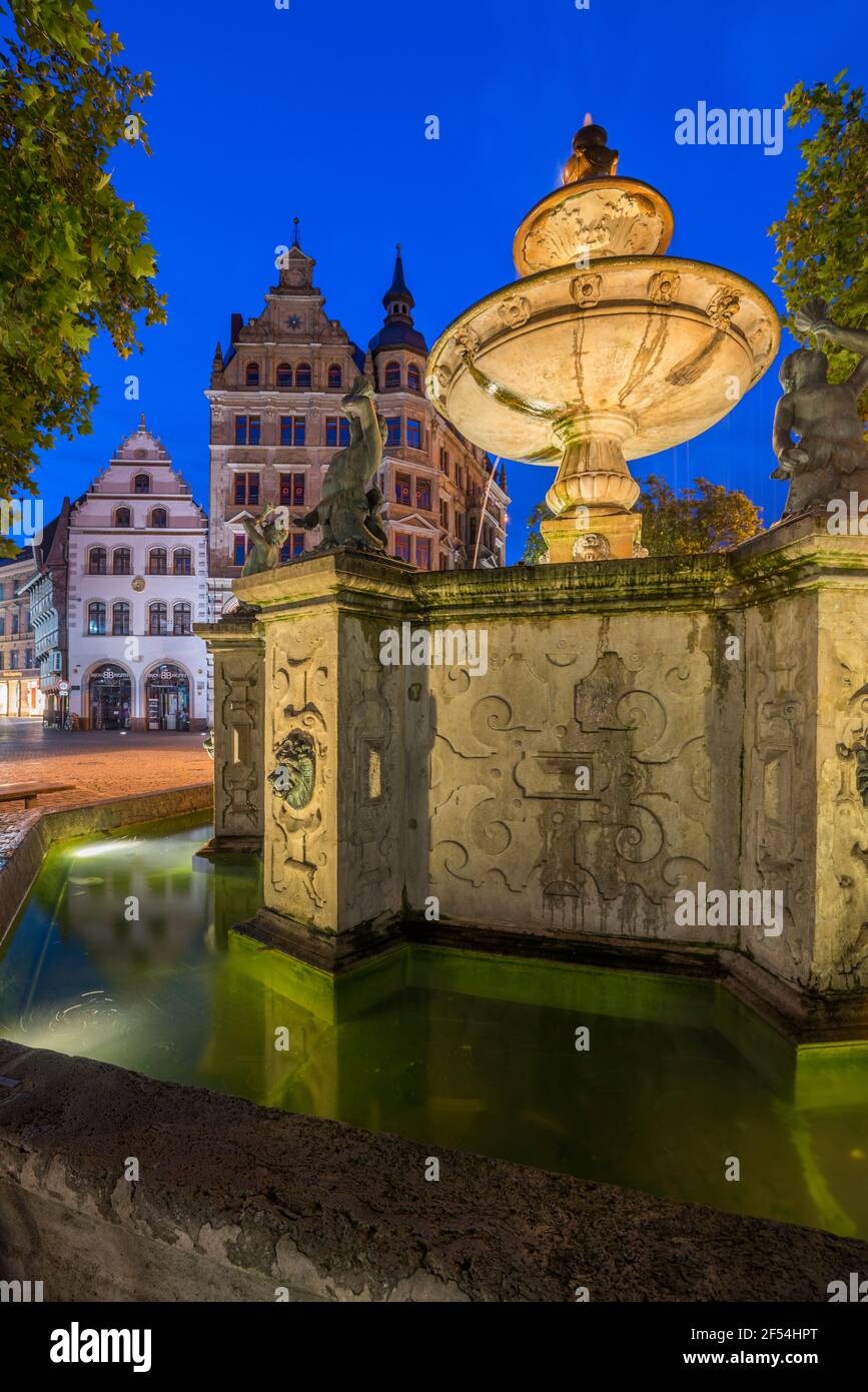 geography / travel, Germany, Lower Saxony, Braunschweig, Kohlmarktbrunnen (Kohlmarkt Fountain) in the , Additional-Rights-Clearance-Info-Not-Available Stock Photo