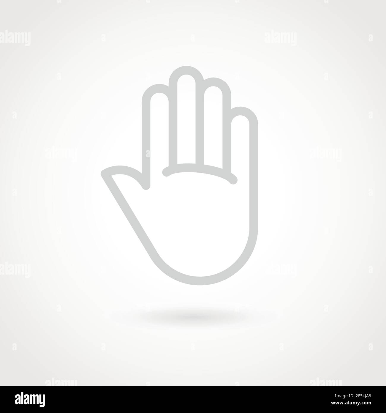 Outline hand icon. Gesture concept. Vector illustration, flat design Stock Vector