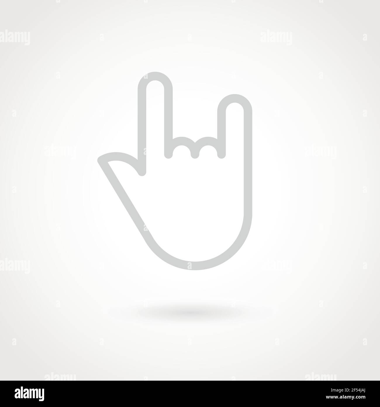 Outline hand icon. Gesture concept. Vector illustration, flat design Stock Vector