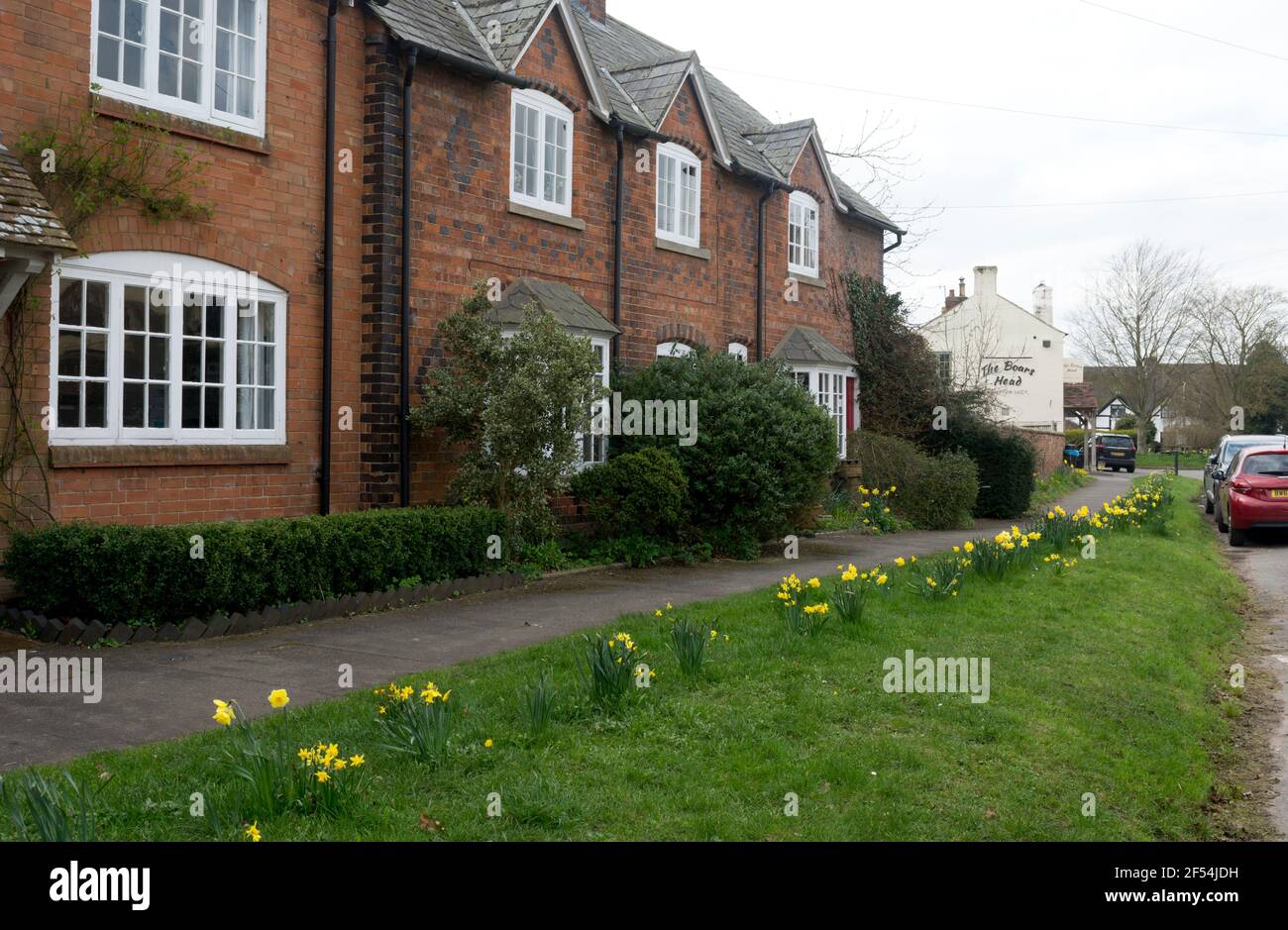 Hampton Lucy village in spring, Warwickshire, England, UK Stock Photo