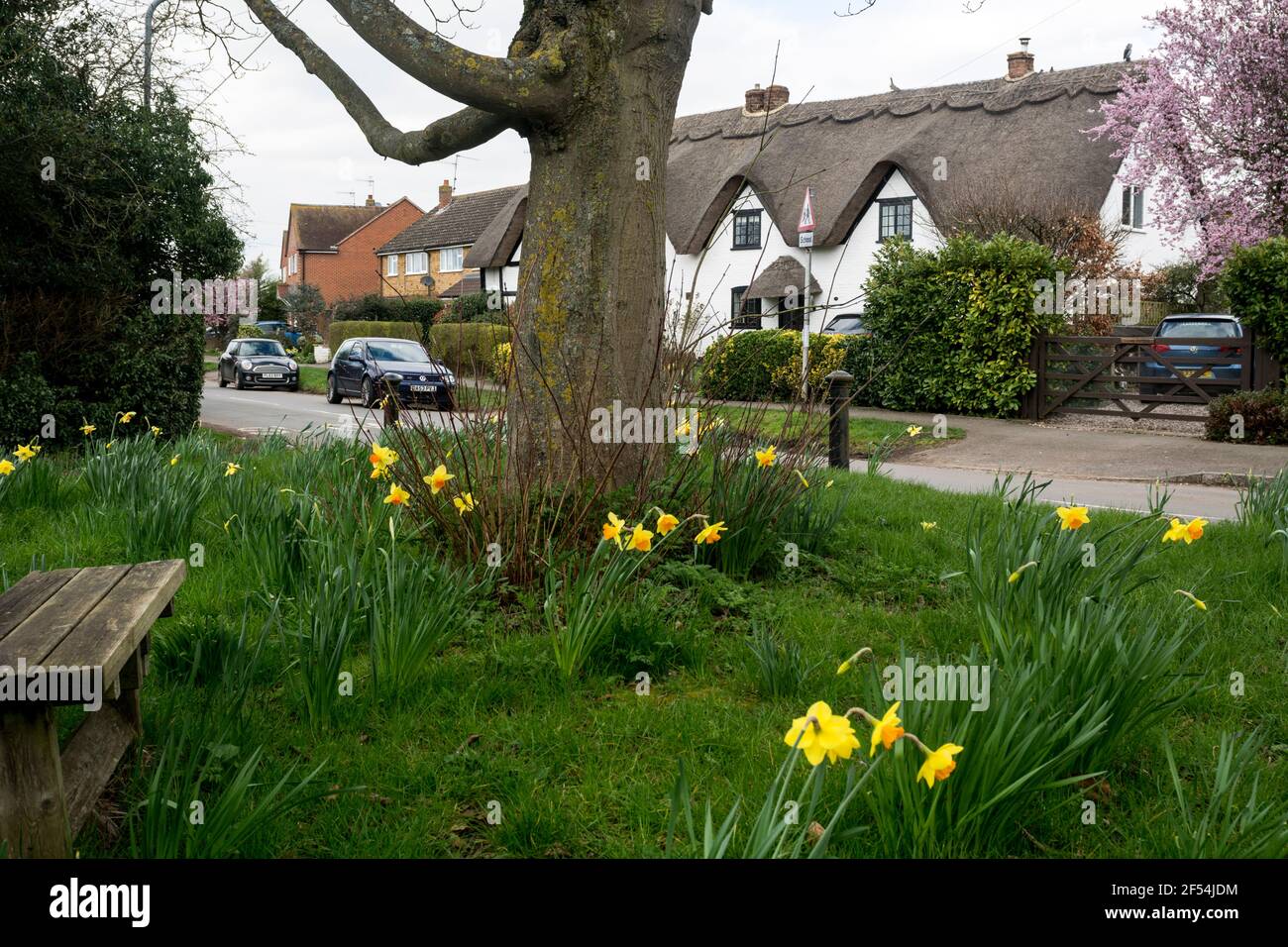 Hampton Lucy village in spring, Warwickshire, England, UK Stock Photo