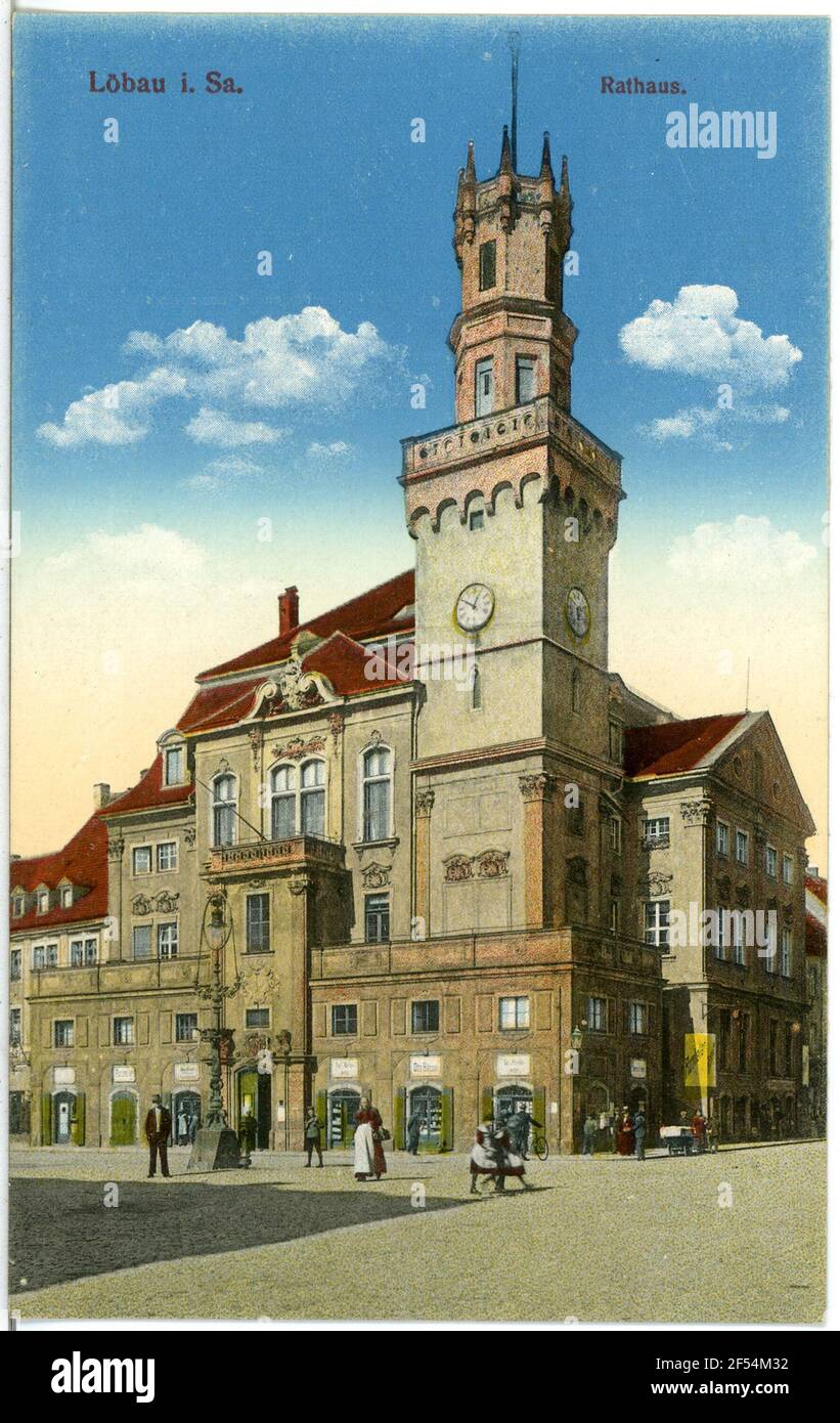 Rathaus Löbau. town hall Stock Photo