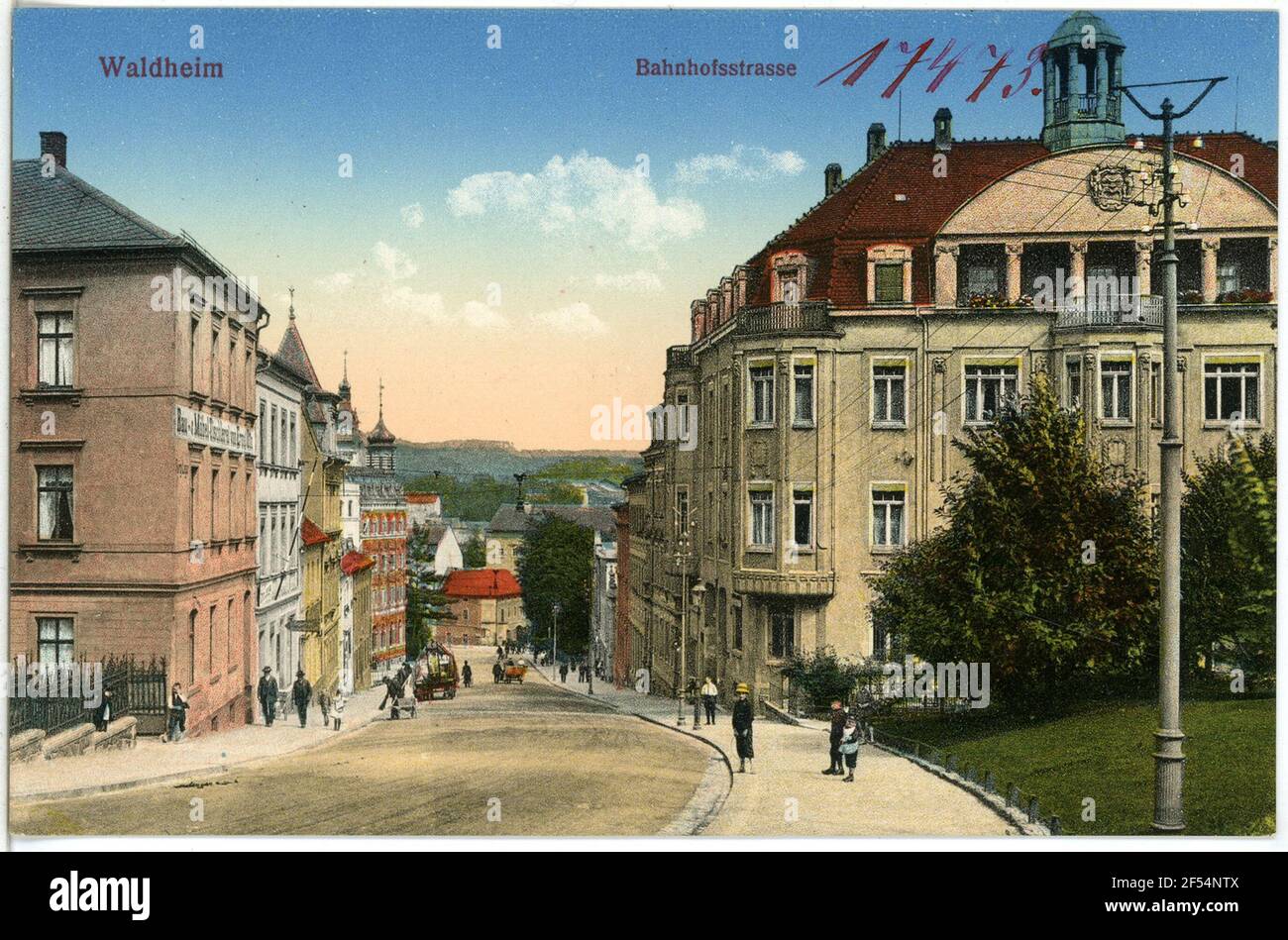 Bahnhofstraße Waldheim. Station road Stock Photo Alamy