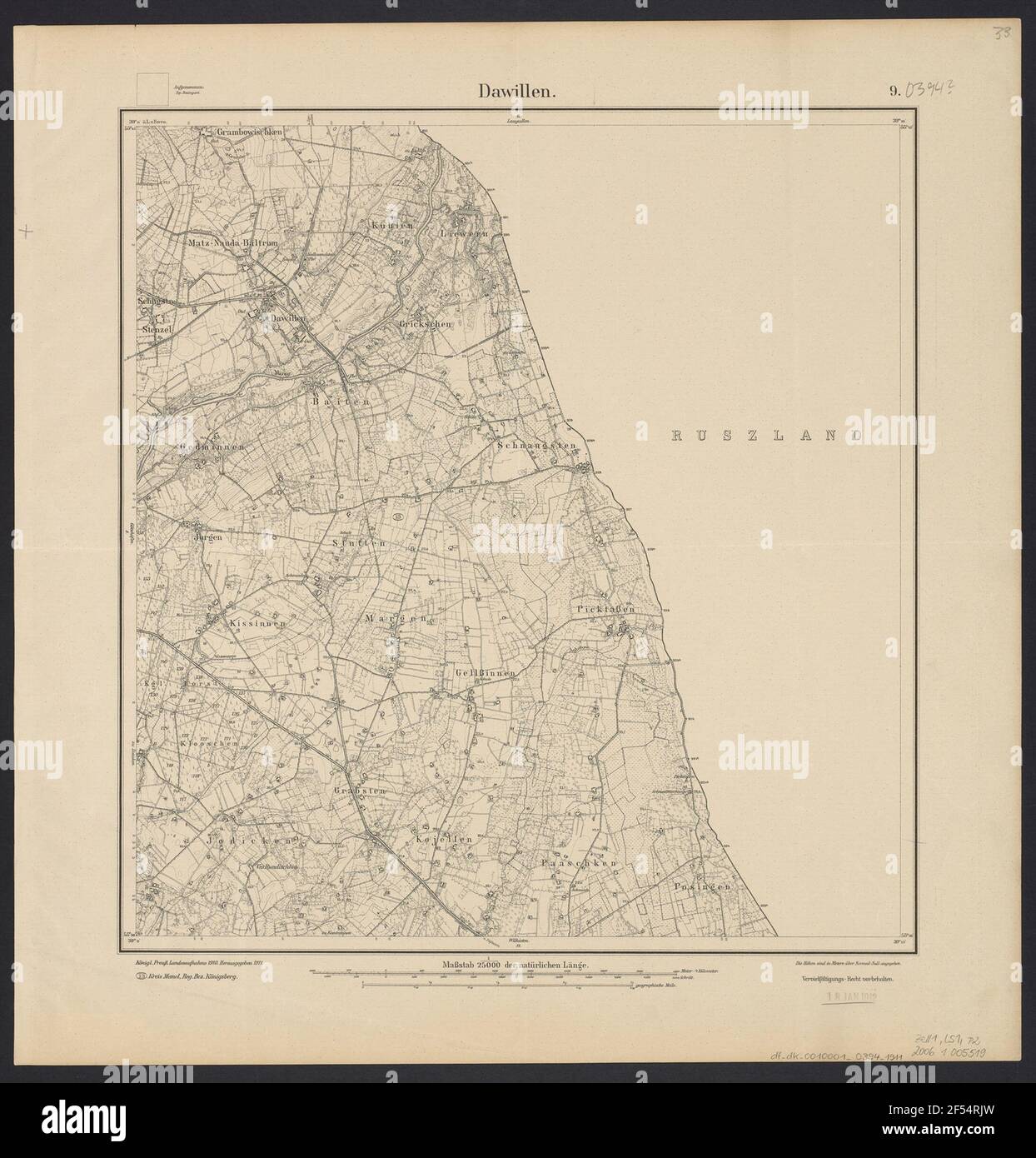Testing table blade [0394] = 9: Dawben, 1911 Stock Photo