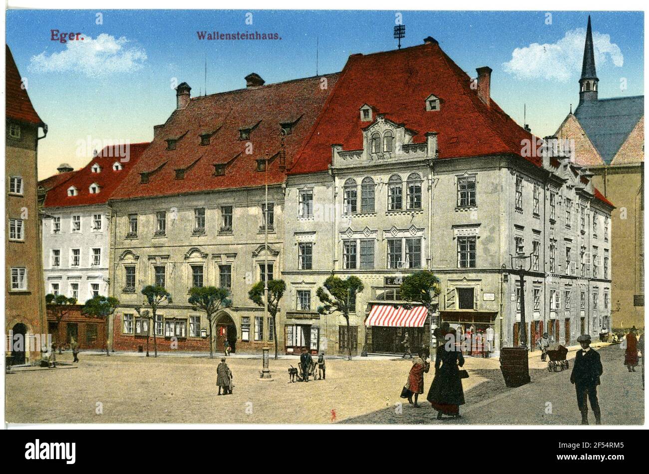 Wallensteinhaus Eger (Bohemia). Townhouse (Wallensteinhaus, Pachelbelhaus) Stock Photo