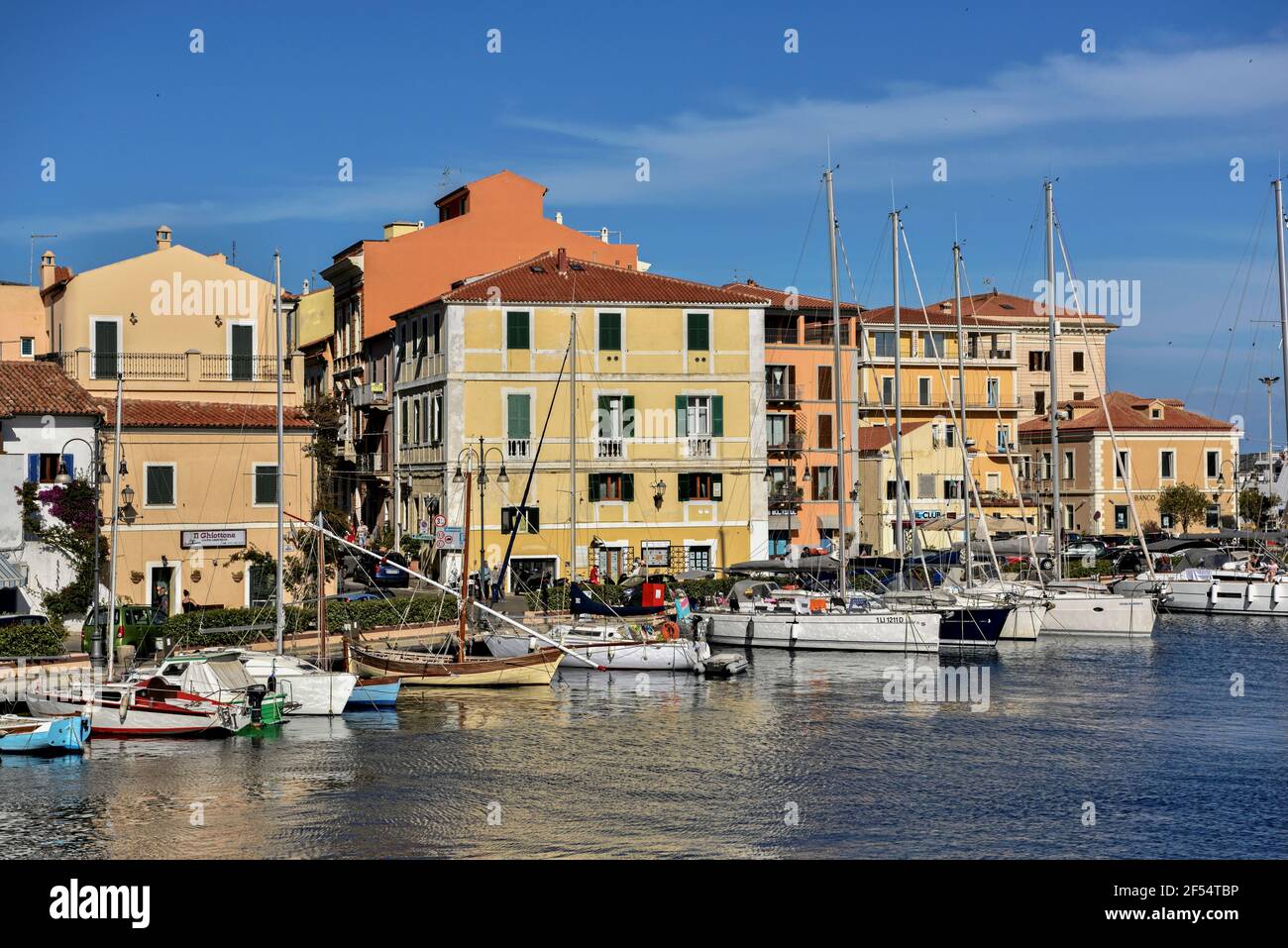 geography / travel, Italy, Sardinia, harbour of the island capital of La Maddalena, province Sassari, , Additional-Rights-Clearance-Info-Not-Available Stock Photo
