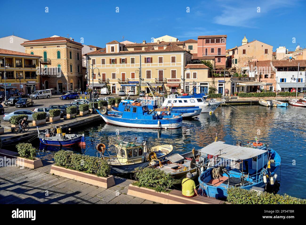 geography / travel, Italy, Sardinia, harbour of the island capital of La Maddalena, province Sassari, , Additional-Rights-Clearance-Info-Not-Available Stock Photo