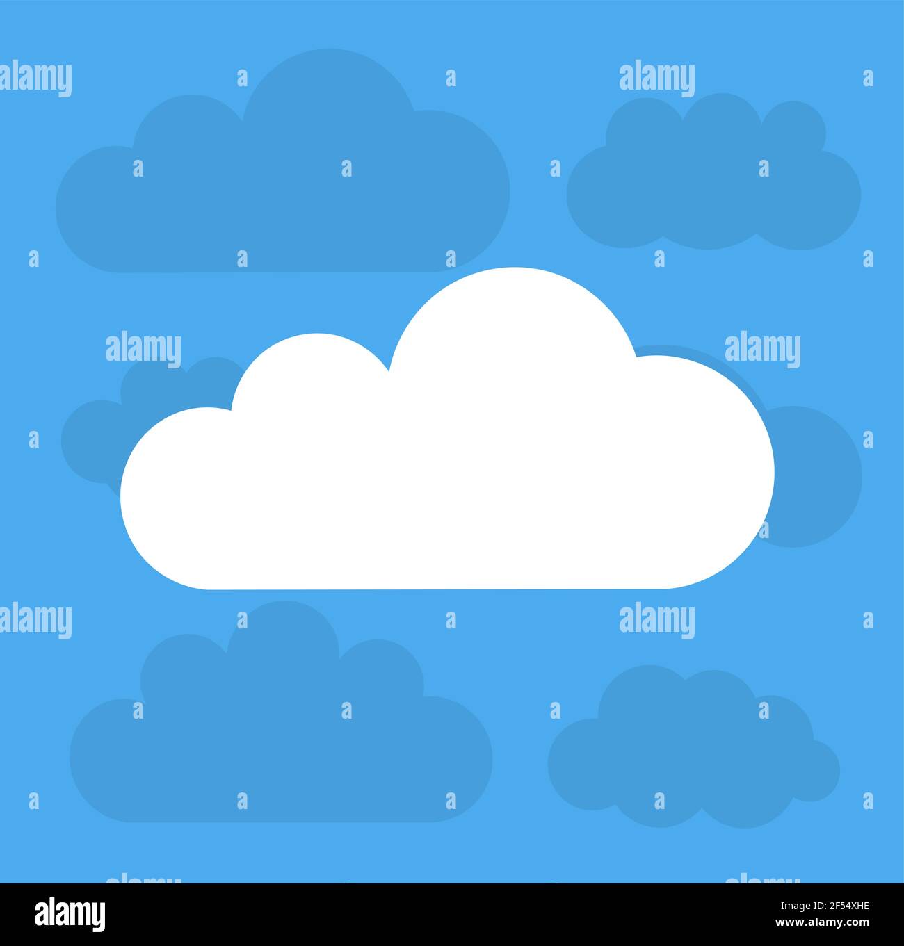 Clouds on blue sky. Vector illustration Stock Vector Image & Art - Alamy