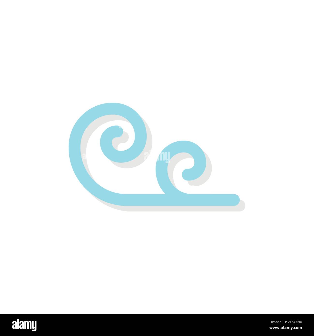 Ocean wave icon. Blue color. Vector illustration, flat design Stock ...