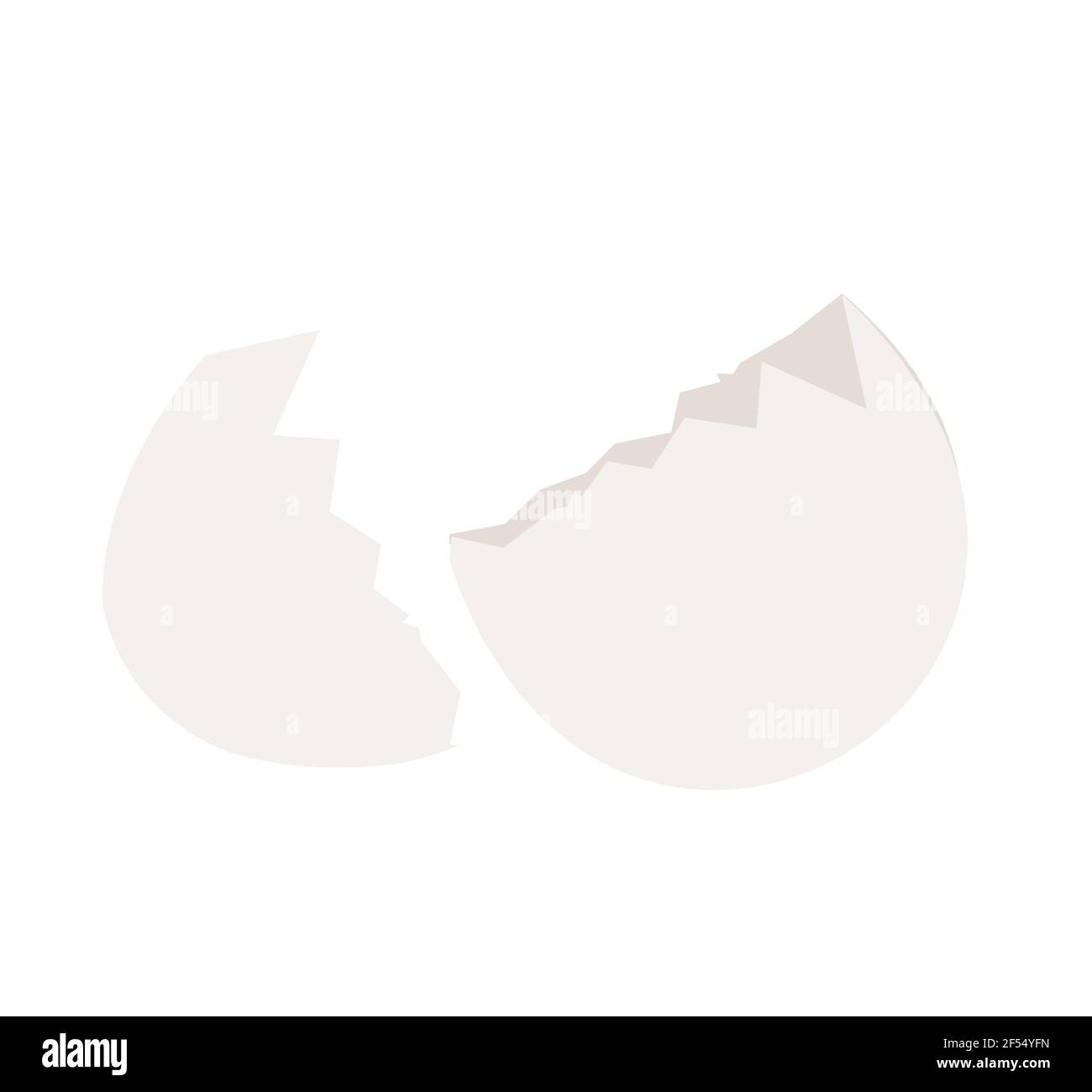 Broken egg simple icon. Vector Illustration EPS10 Stock Vector