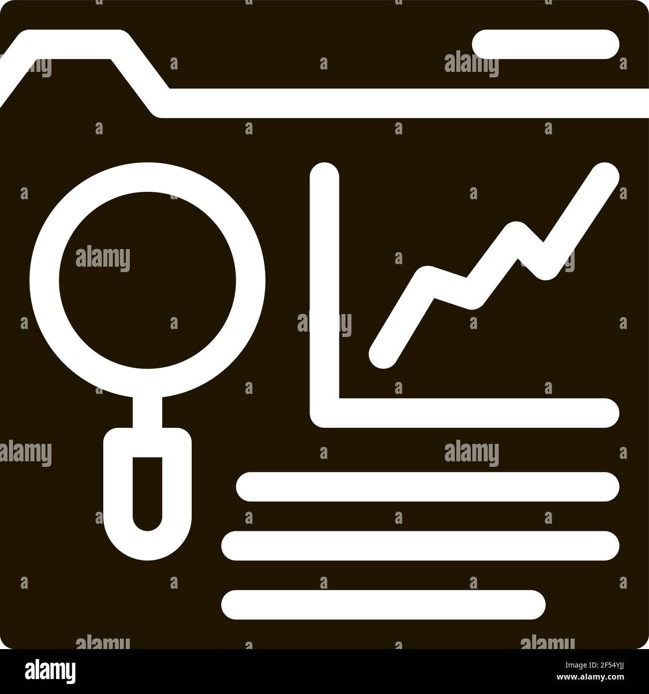 research information folder icon Vector Glyph Illustration Stock Vector ...