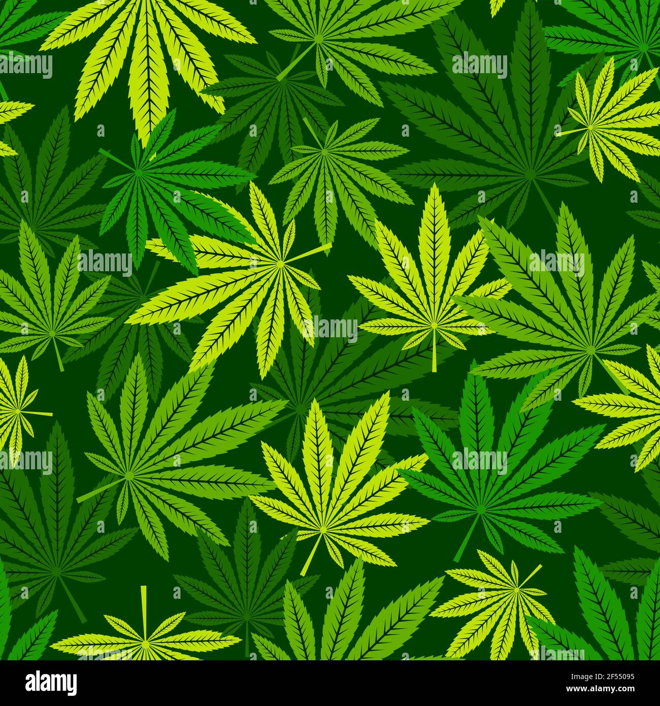 Cannabis leaf medical  background. Seamless vector illustration Stock Vector