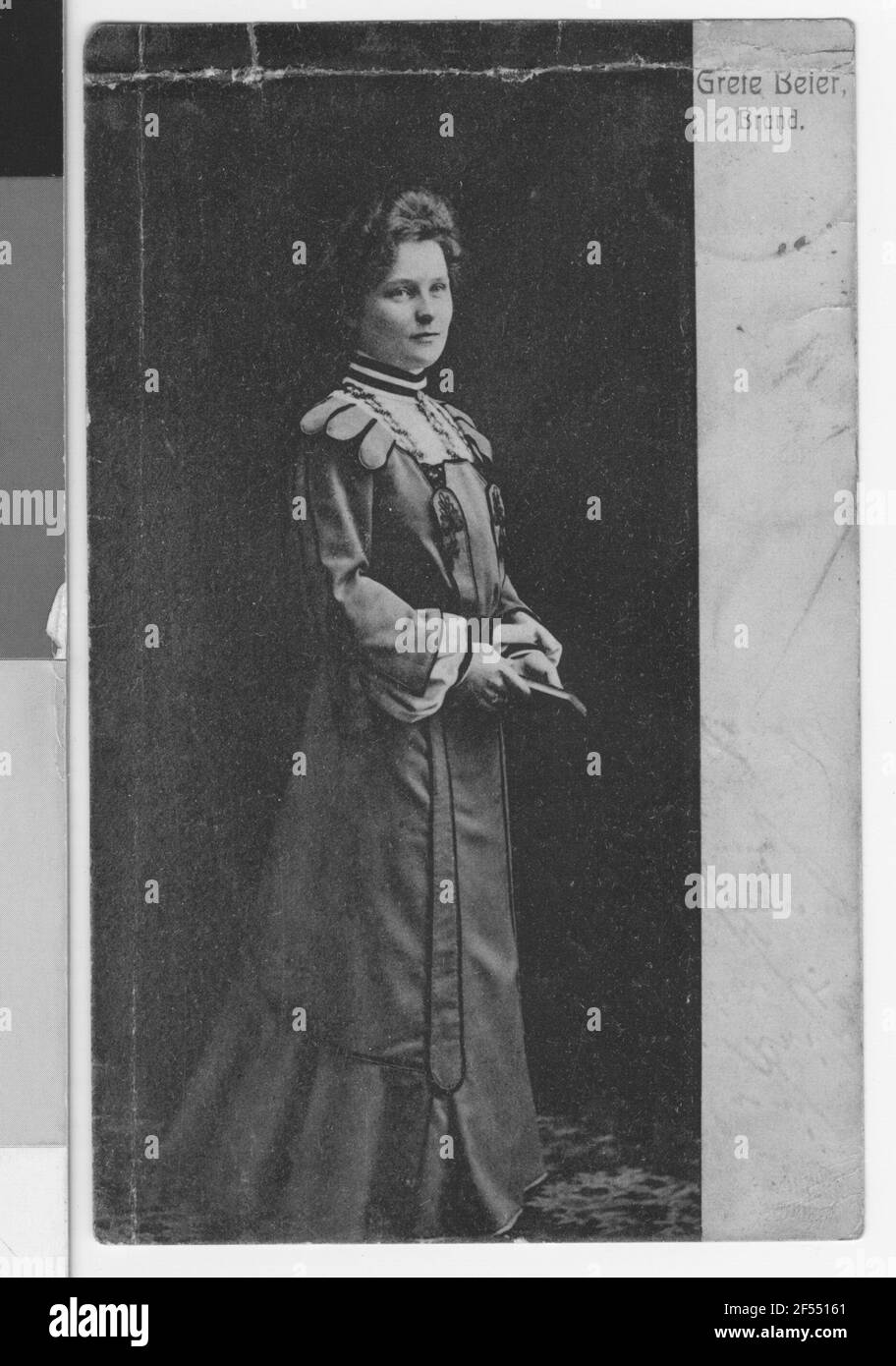 All-portrait Marie Margarethe Beier, called Grete Beier, Mayor's daughter from Brand in Saxony, for murder in Freiberg on 23.07.1908 Guillotinated (last public execution of a woman) Stock Photo