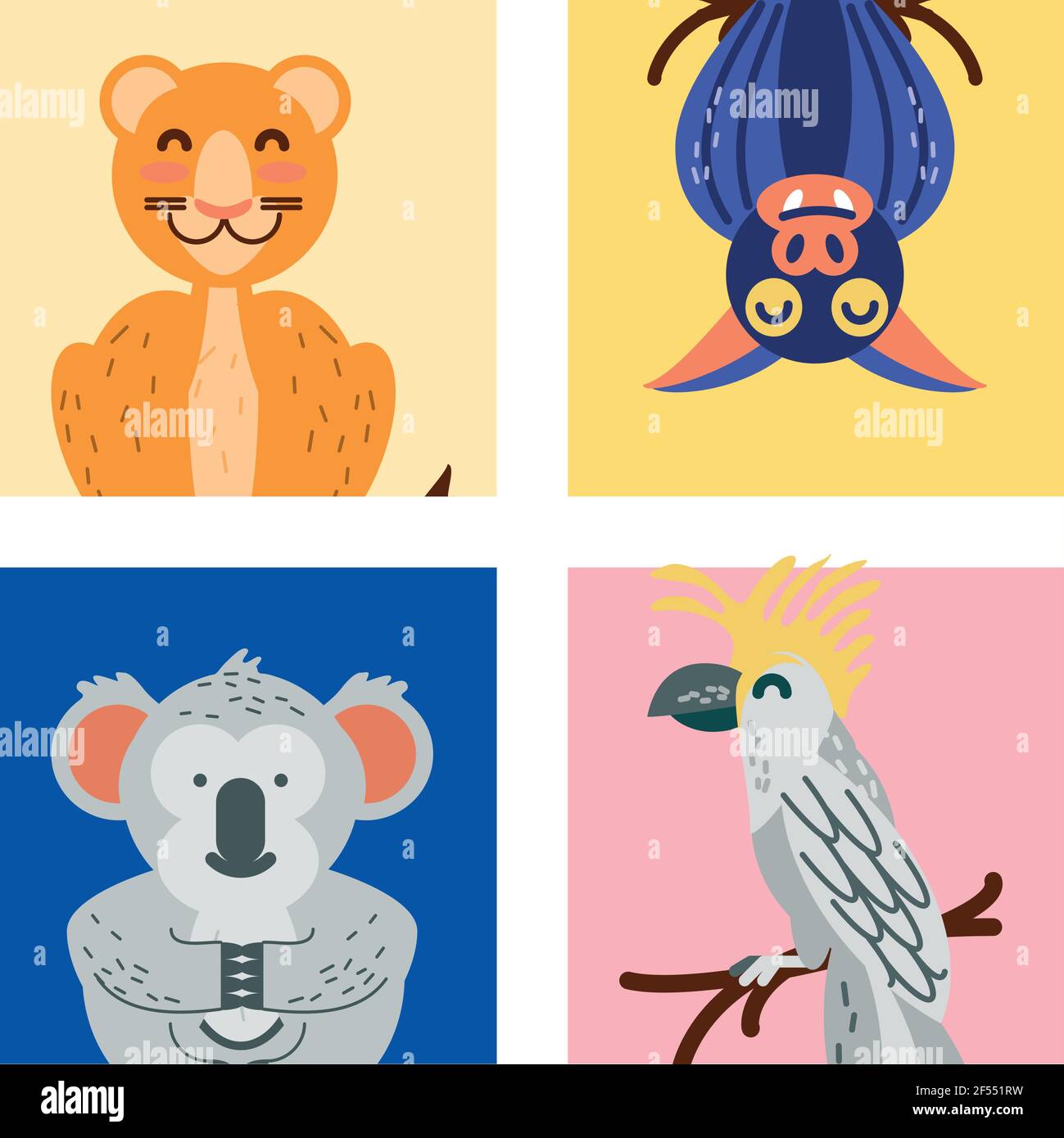 tropical animals set Stock Vector Image & Art - Alamy