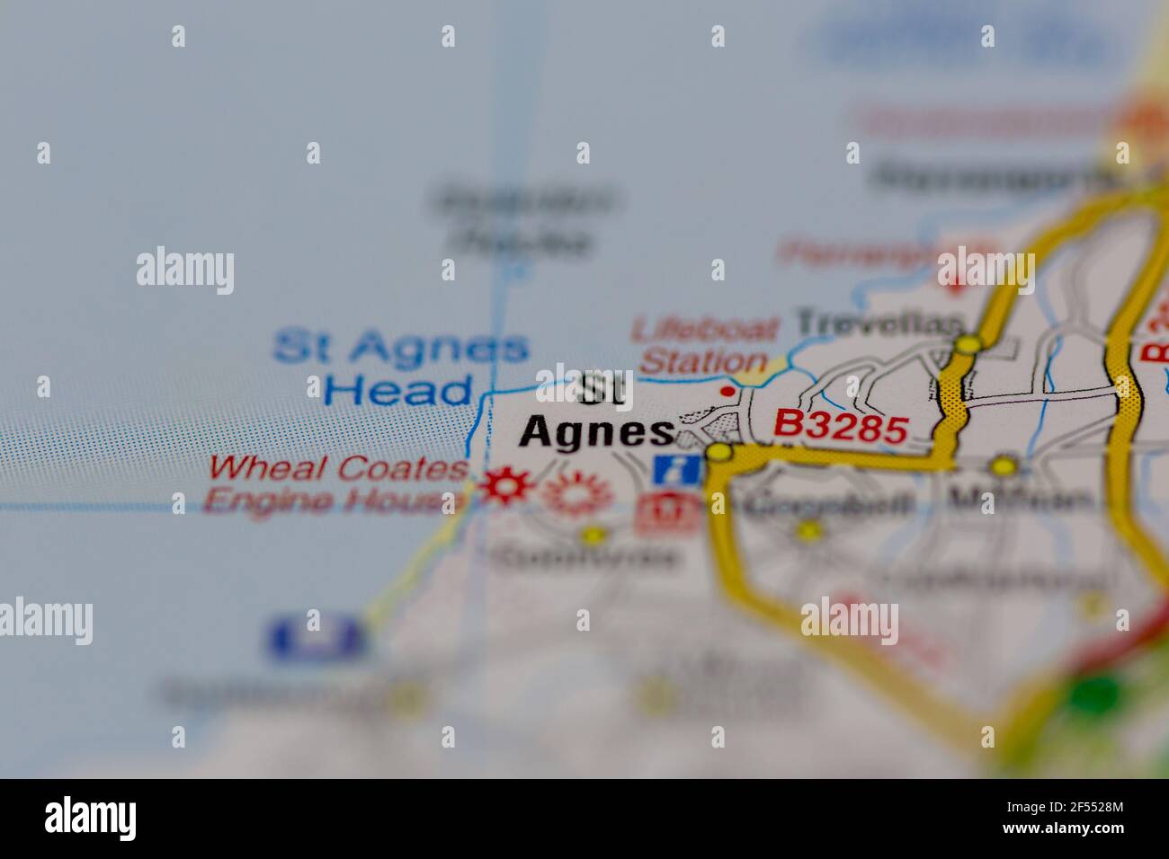Map of st agnes hires stock photography and images Alamy
