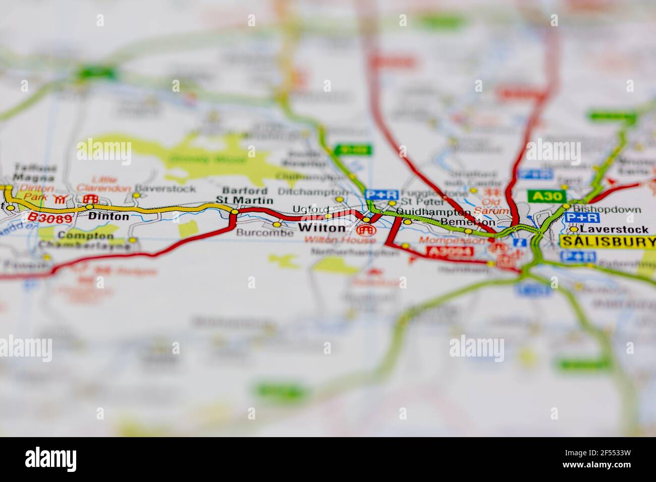 Wilton Shown on a Geography map or road map Stock Photo Alamy
