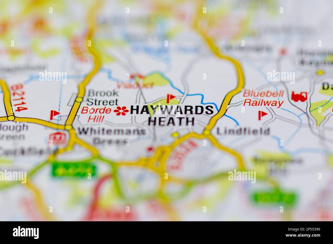 Map Of Haywards Heath Haywards Heath Shown On A Geography Map Or Road Map Stock Photo - Alamy