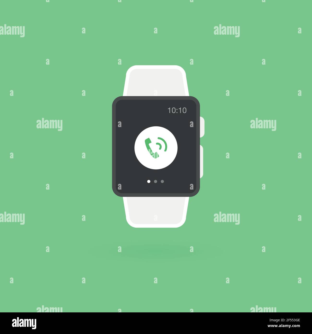 Smart watch isolated. Phone icon. Vector illustration, flat design Stock Vector