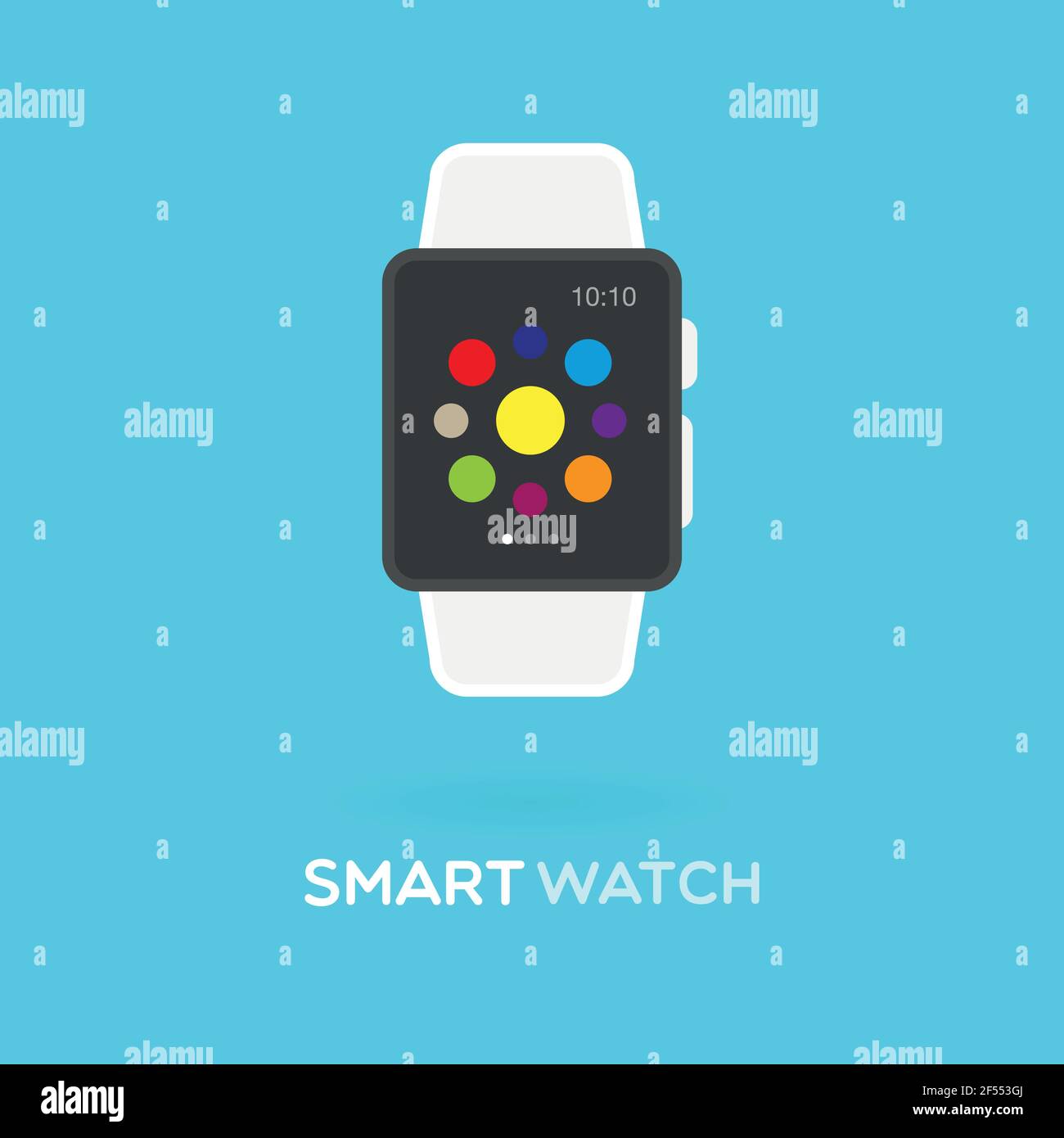 Smart watch isolated. Vector illustration, flat design Stock Vector Image & Art Alamy