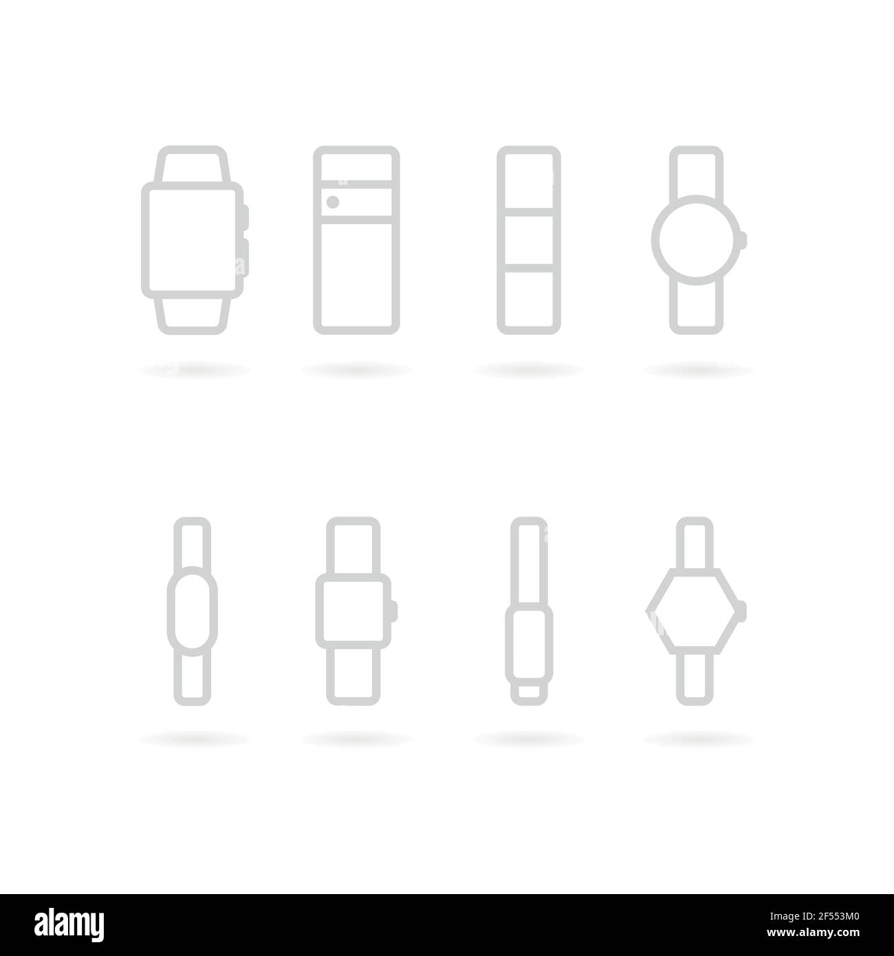 Smart watch isolated. Set: technology icons. Vector illustration, flat ...