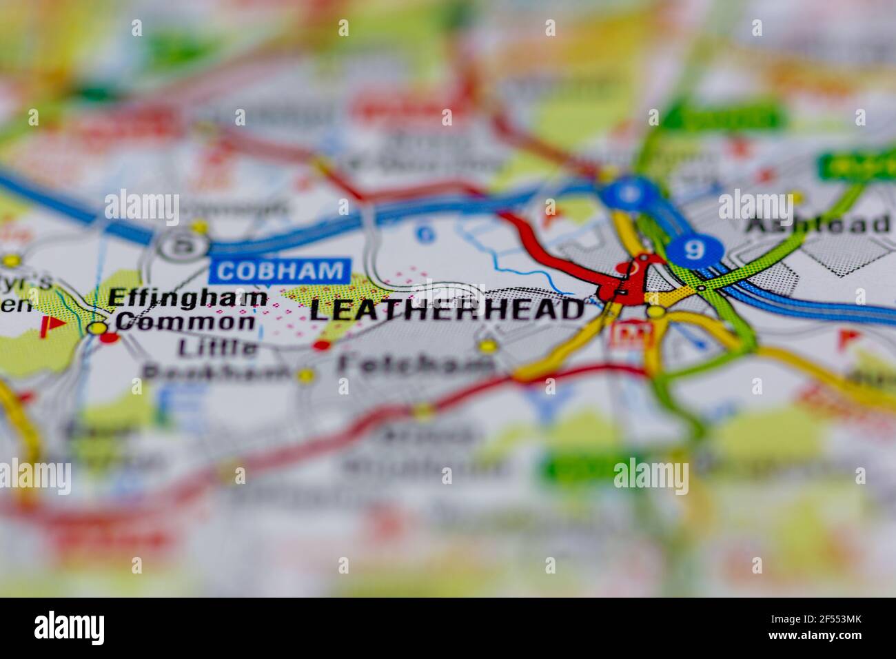 Map of leatherhead hi-res stock photography and images - Alamy