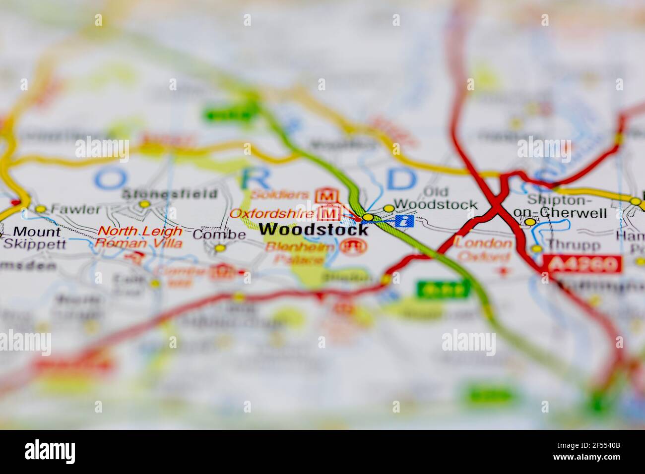 Woodstock on a map hires stock photography and images Alamy