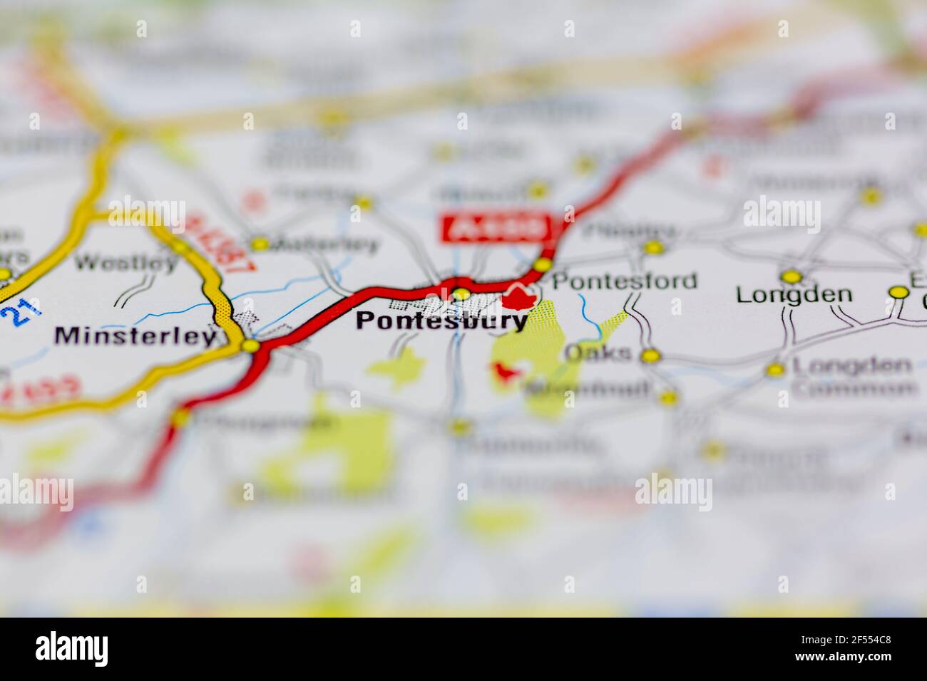 Map of pontesbury hires stock photography and images Alamy