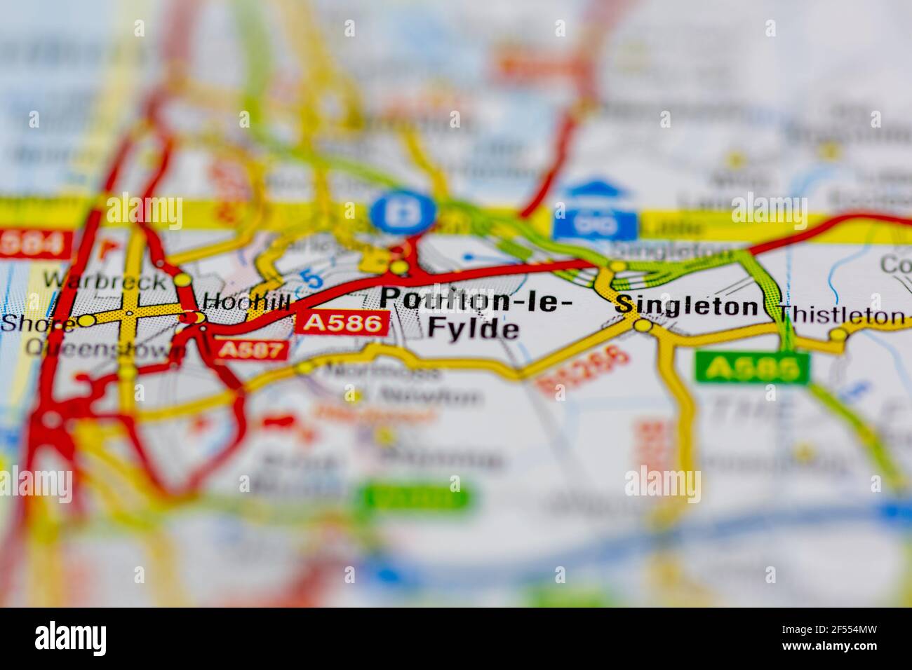 Map Of Poulton Le Fylde Poulton Le Fylde Shown On A Geography Map Or Road Map Stock Photo - Alamy