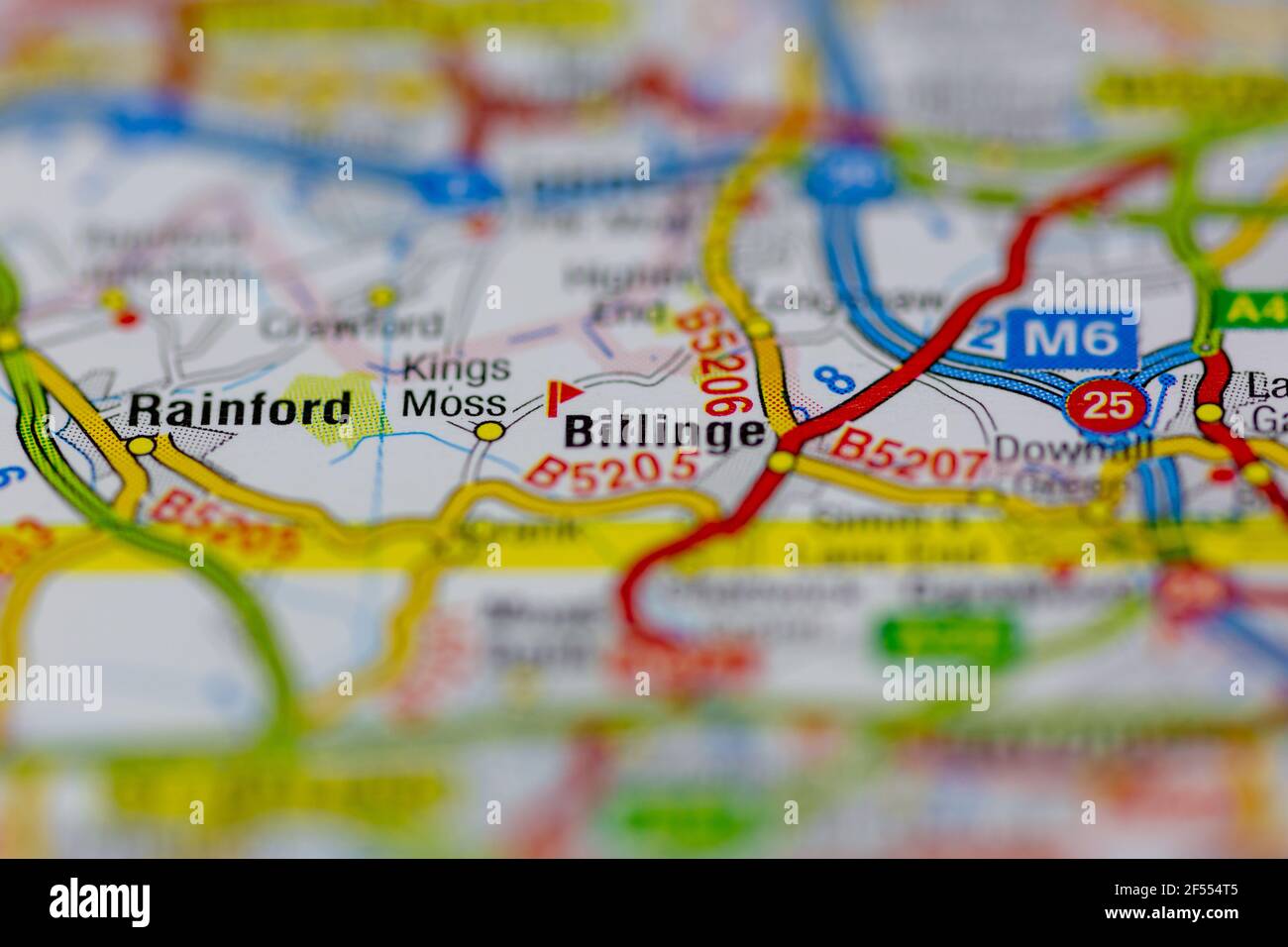 Billinge on a map hires stock photography and images Alamy