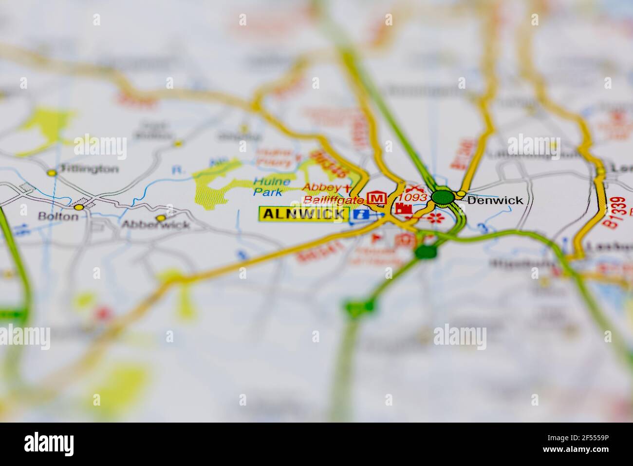Map of alnwick hires stock photography and images Alamy