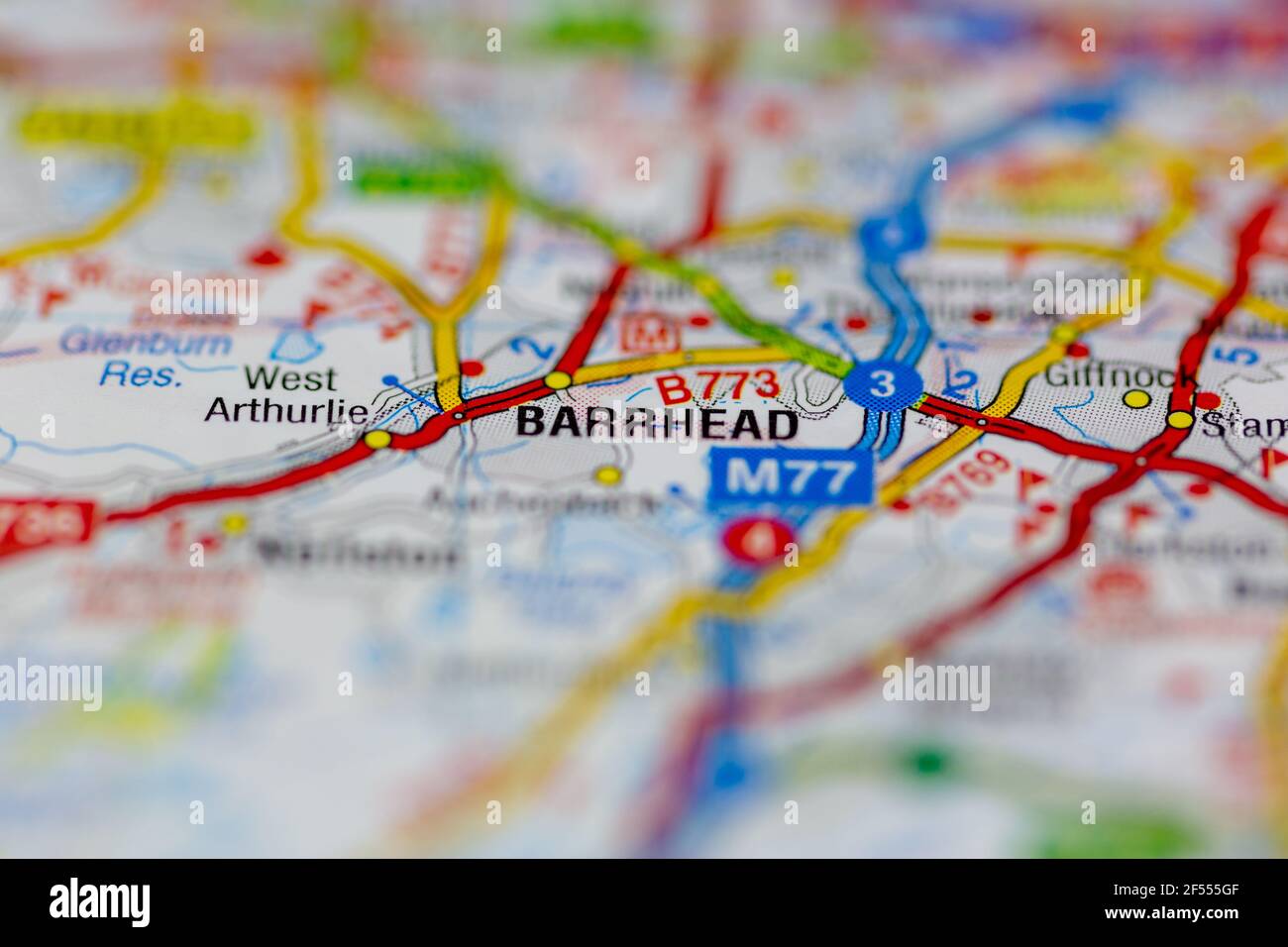 Barrhead on a map hires stock photography and images Alamy