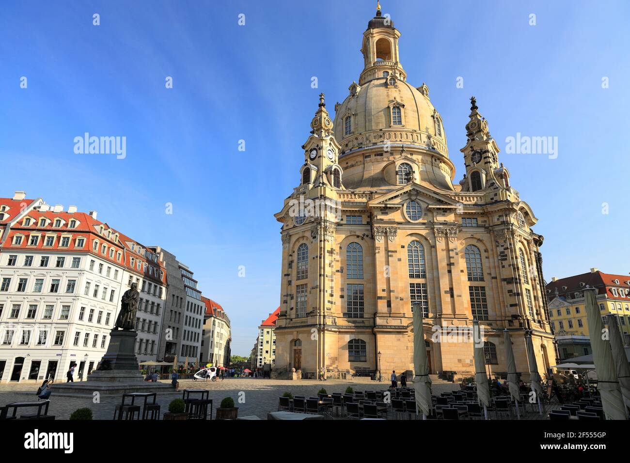 Lutheran church Frauenkirche in Dresden. Saxony, Germany, Europe. Stock Photo