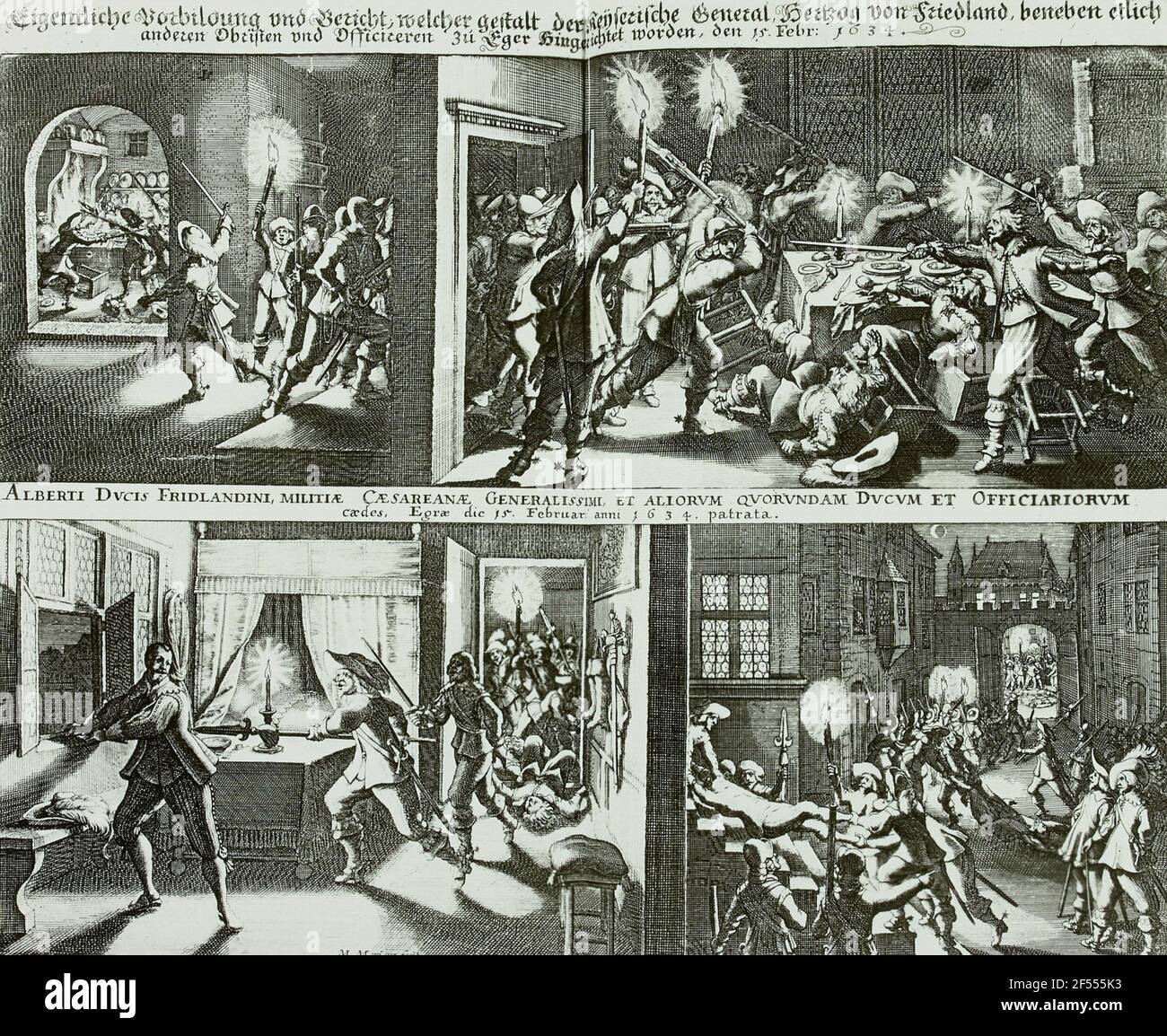 The murder of Count Wallenstein in Eger on 15 February 1634 Stock Photo Alamy