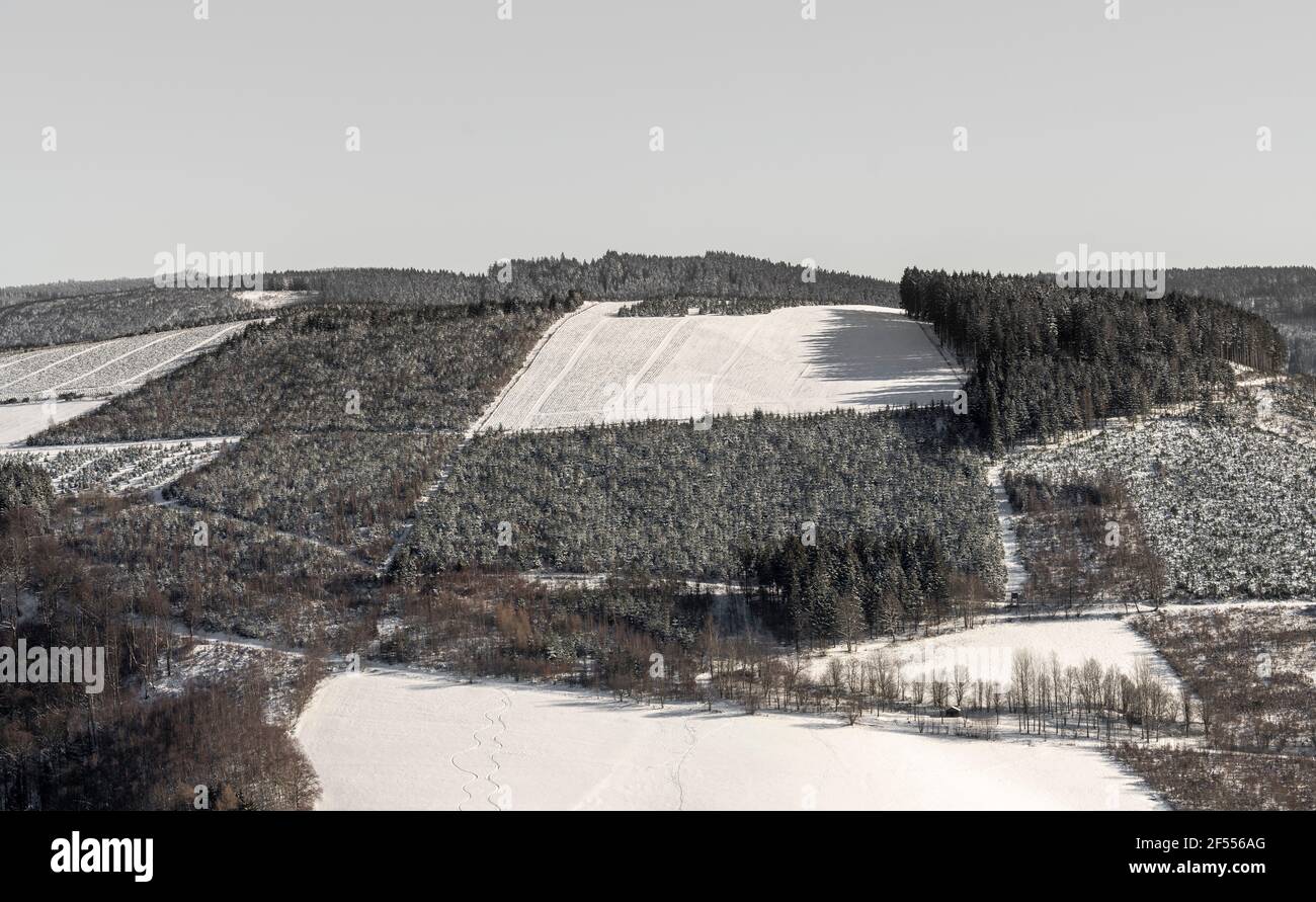 Sauerland, Landschaft bei Bestwig Stock Photo