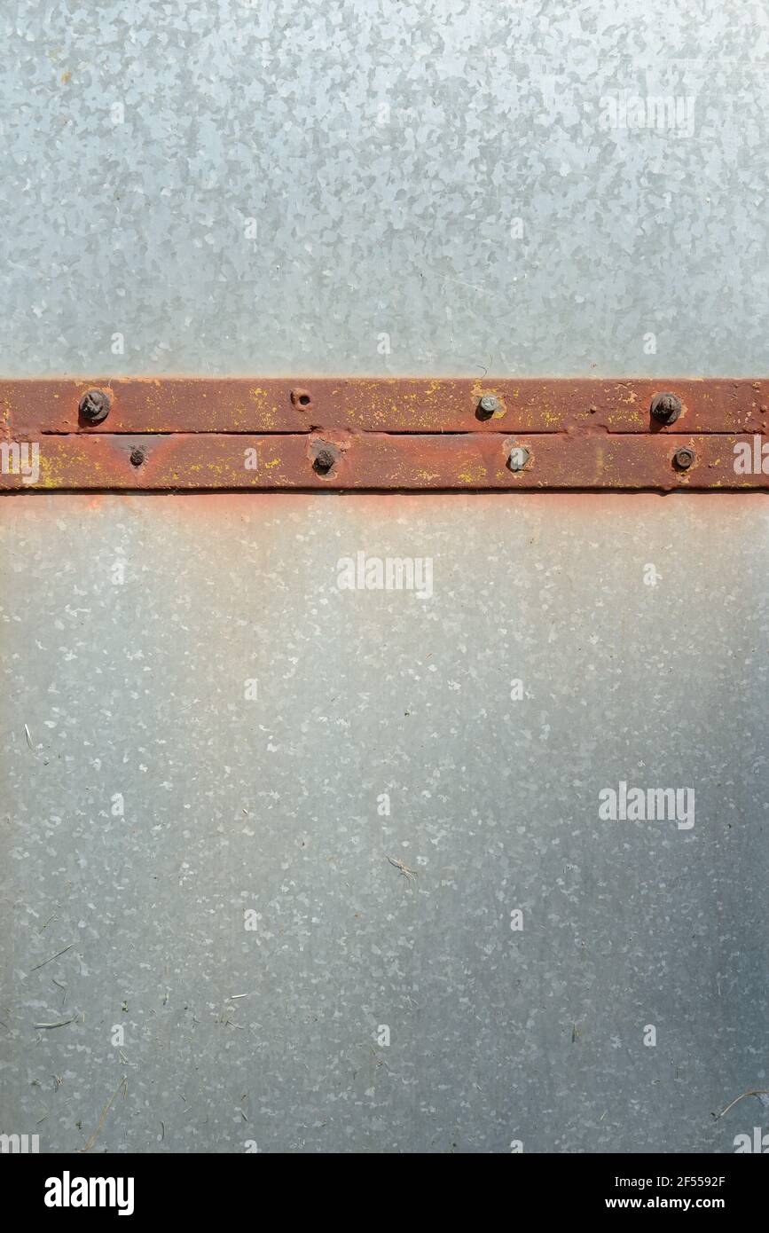 Old rusty and battered metal background Stock Photo