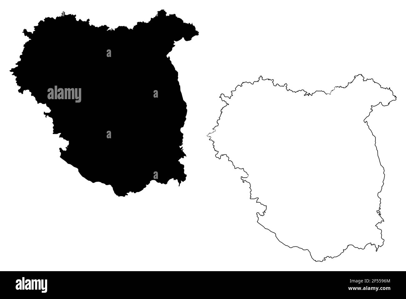 Tubingen region (Federal Republic of Germany, Baden-Wurttemberg State) map vector illustration, scribble sketch Tubingen map Stock Vector